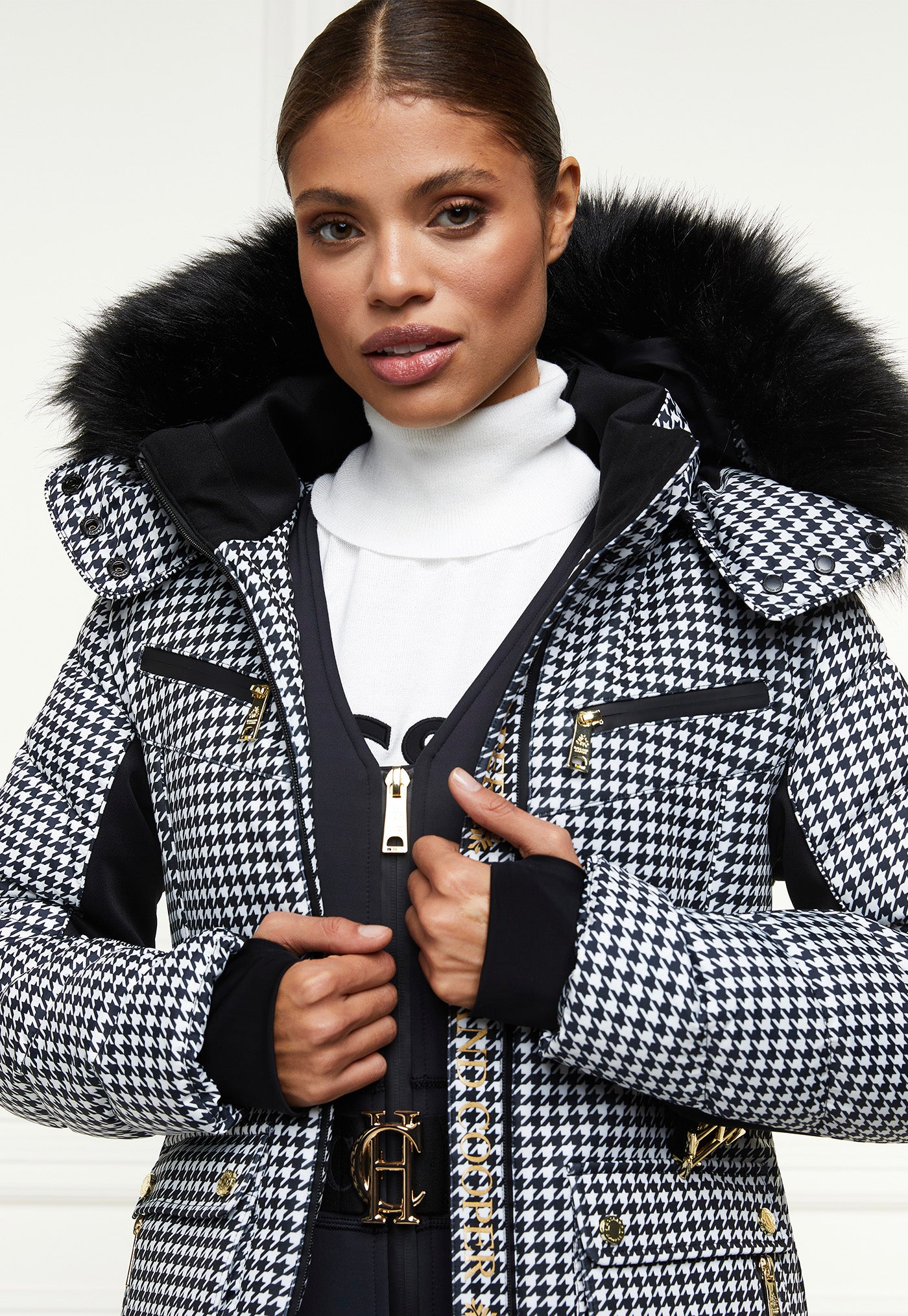 Ski Jacket - Houndstooth sold by Angel Divine