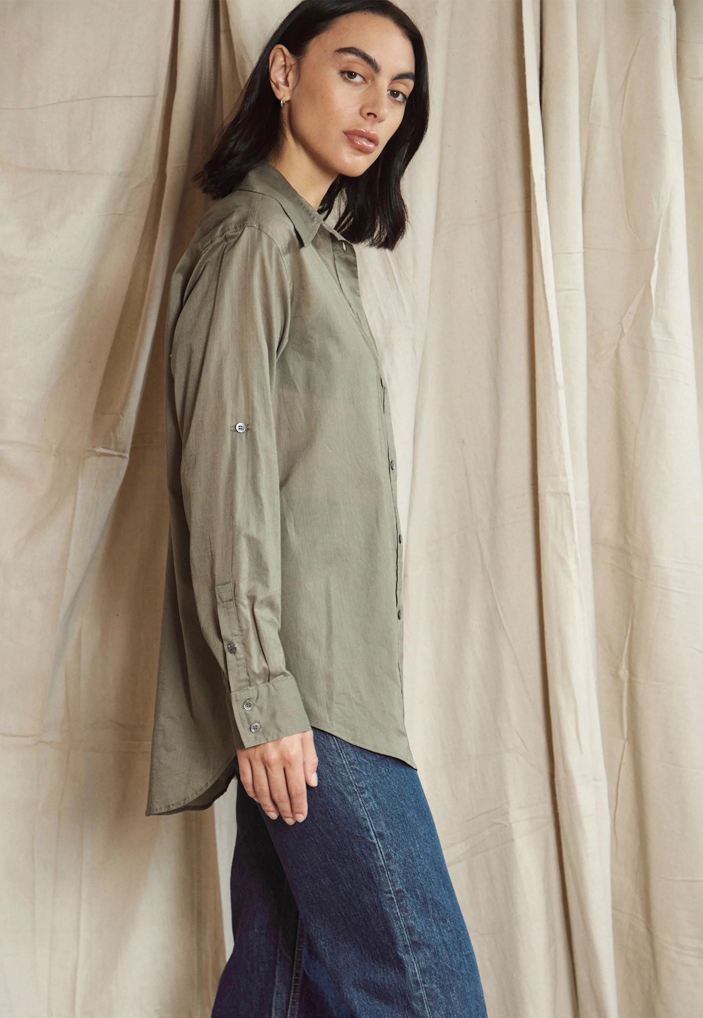 My Gentleman Classic Shirt - Sage Cotton Voile sold by Angel Divine