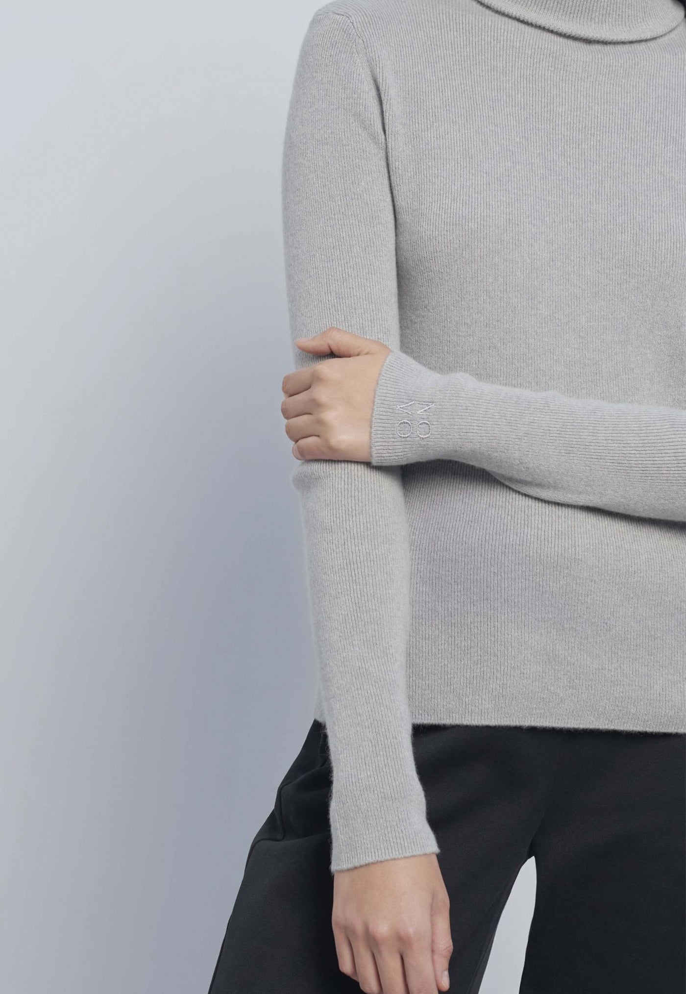 Cashmere Turtleneck - Grey sold by Angel Divine