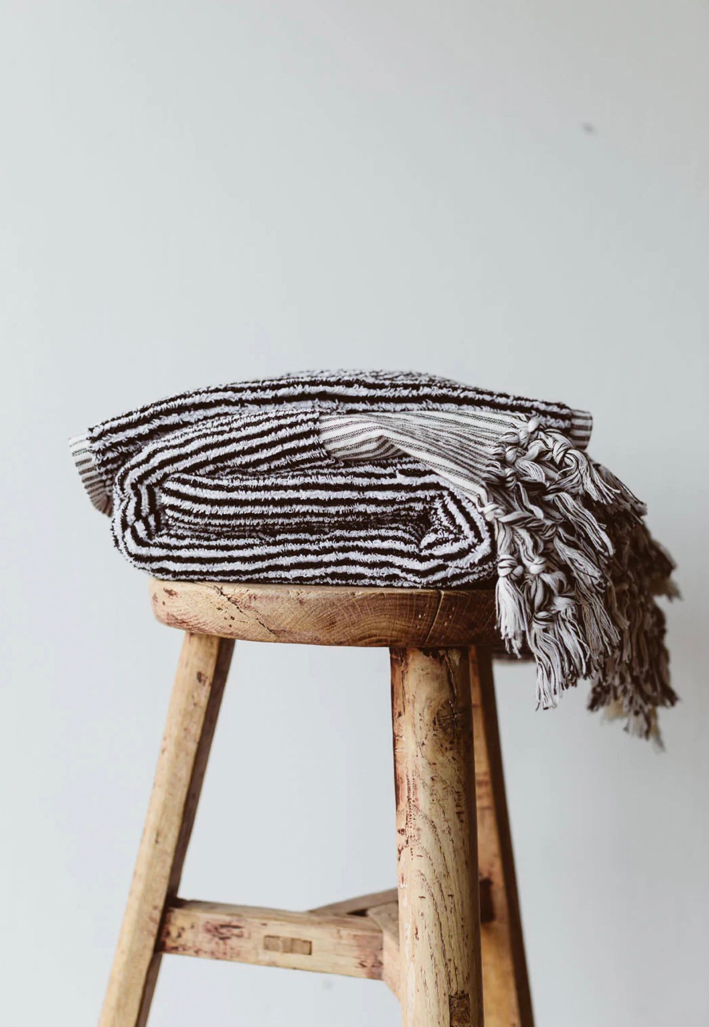 Milan Organic Bath Towel - Black Stripe sold by Angel Divine