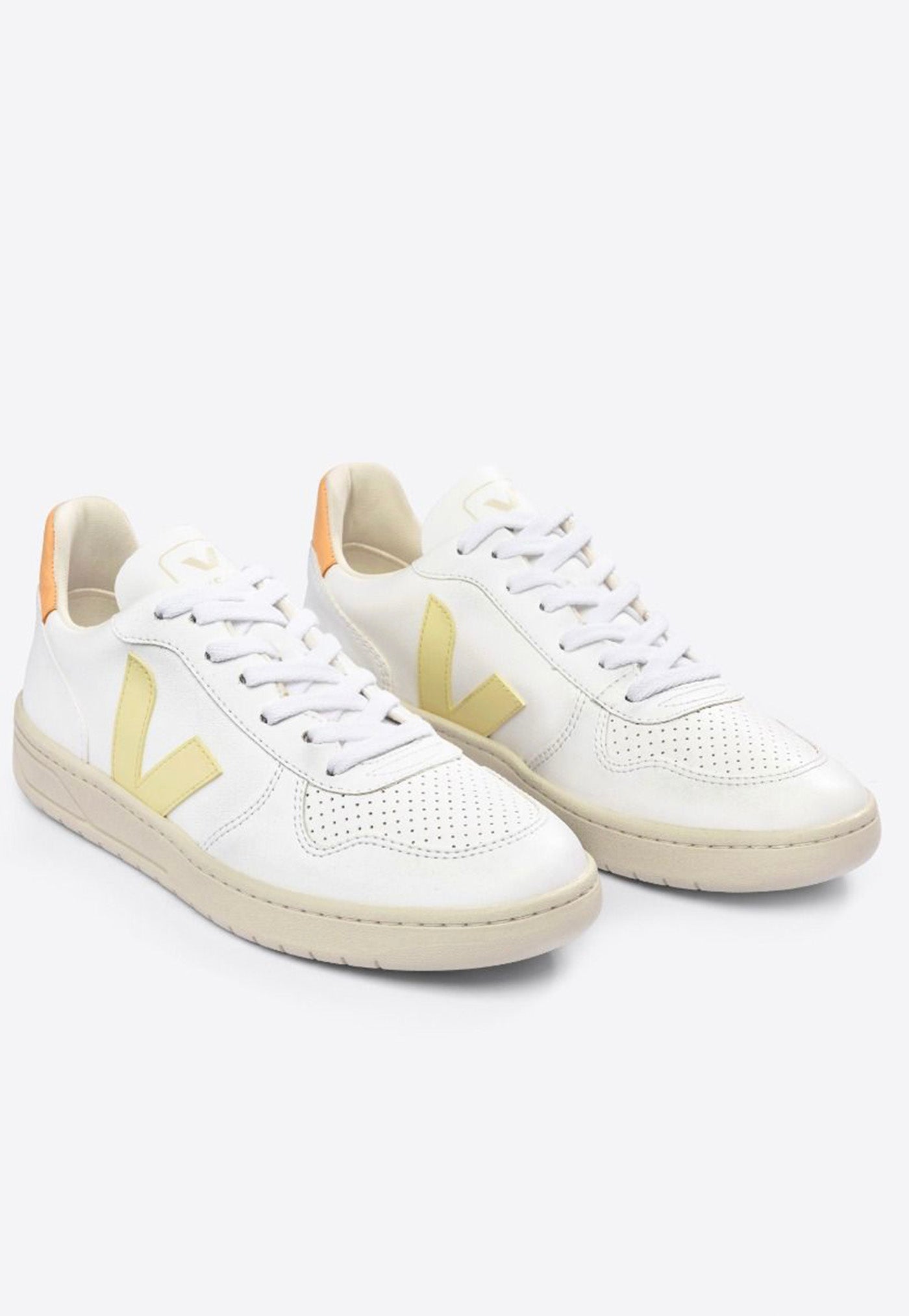 V-10 CWL Sneakers - White/Sun/Peach sold by Angel Divine
