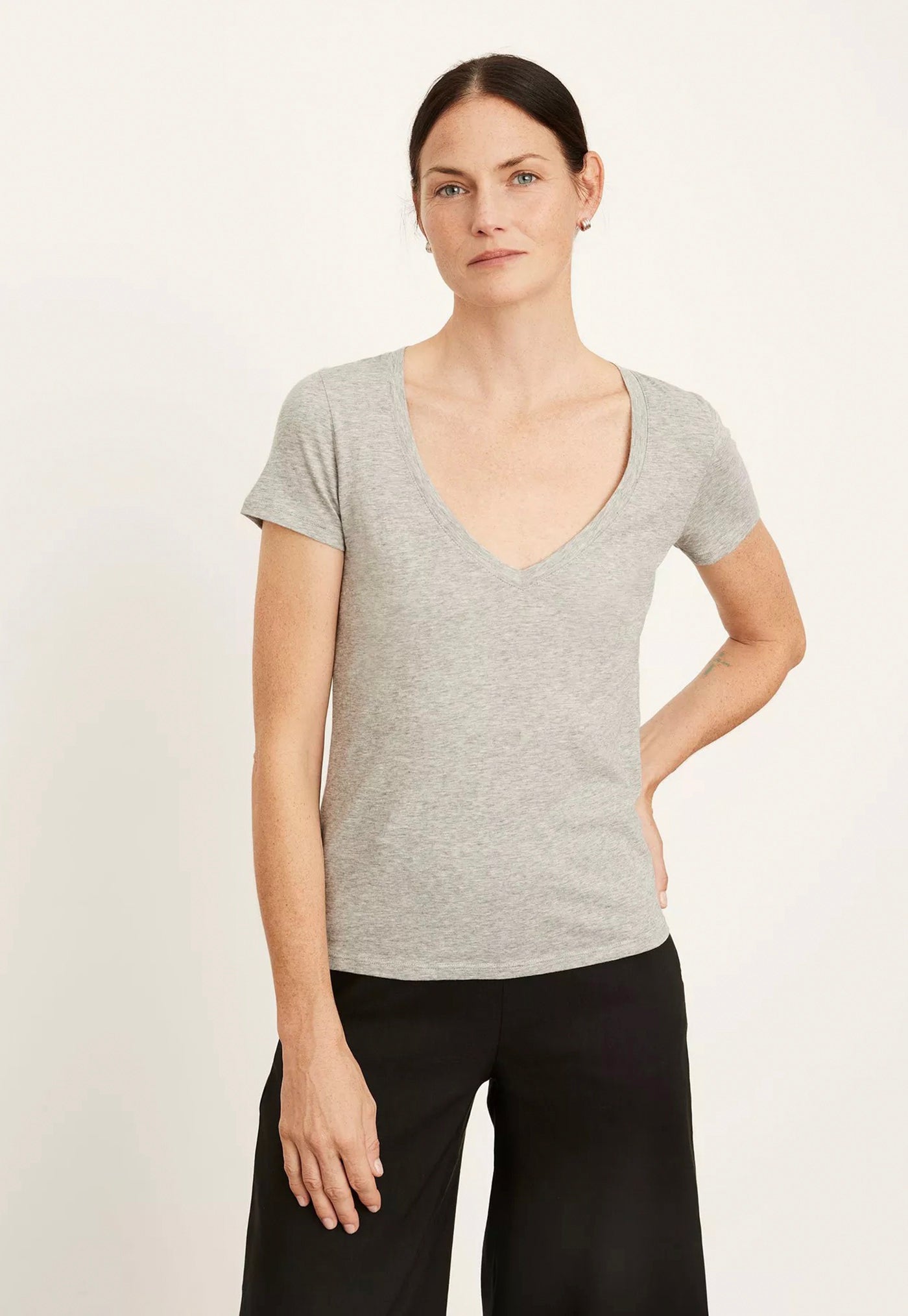 Essential V-Neck - Grey sold by Angel Divine