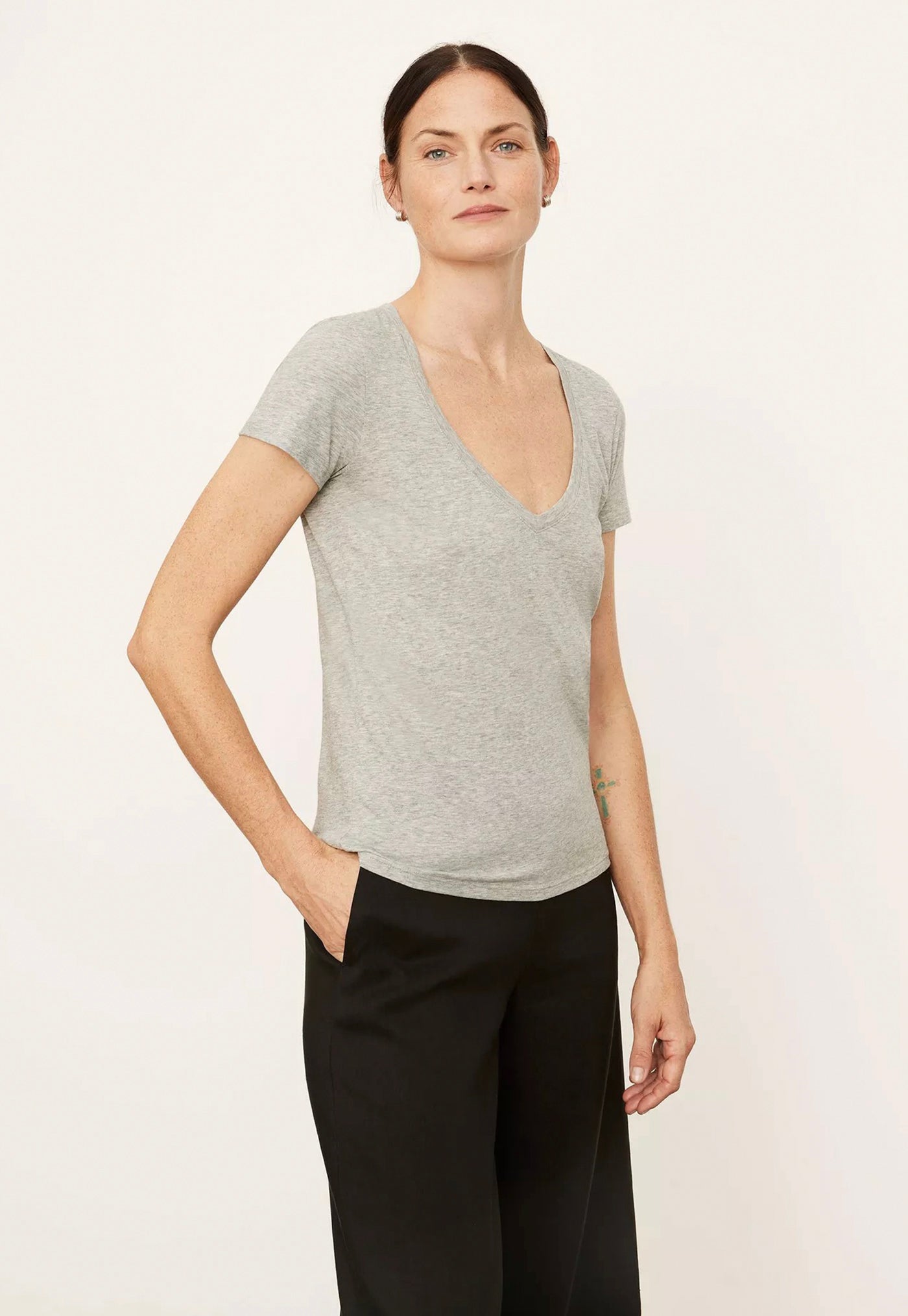 Essential V-Neck - Grey sold by Angel Divine
