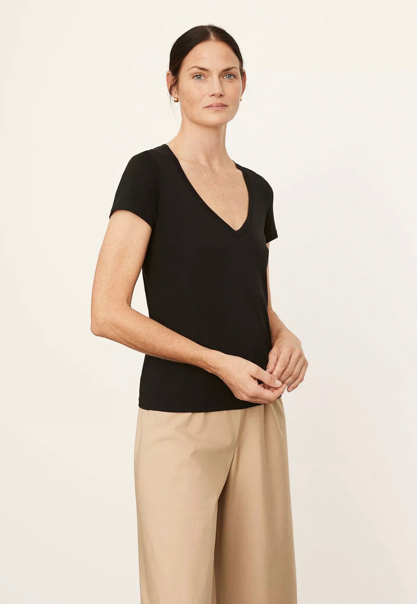 Essential V-Neck - Black sold by Angel Divine