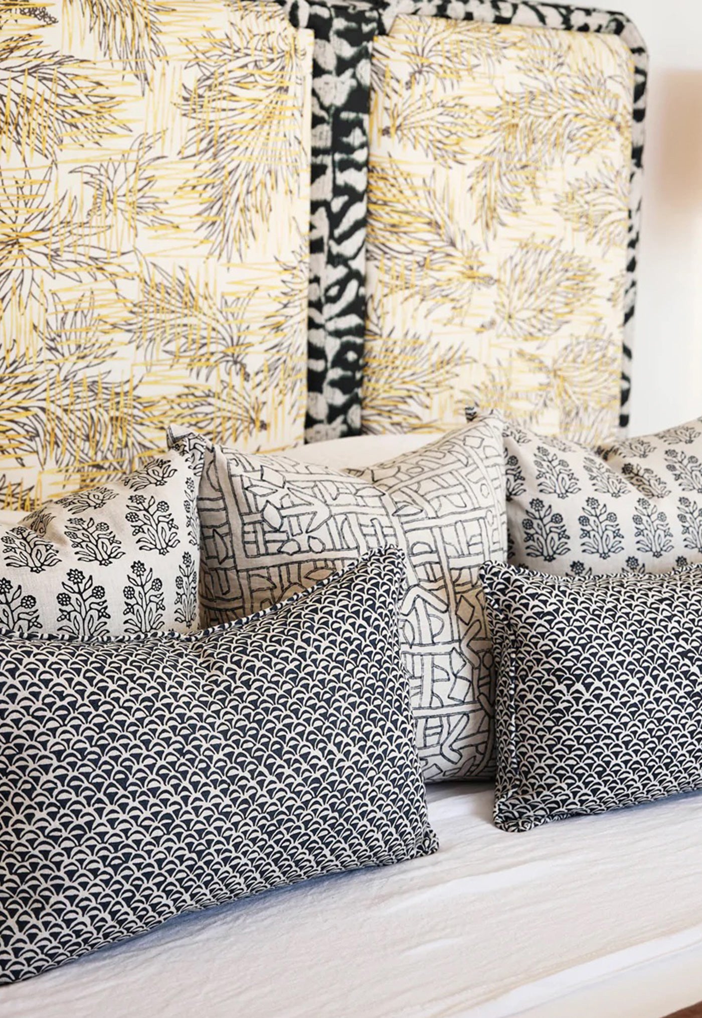 Moro Indian Teal Linen Cushion 35x55 sold by Angel Divine