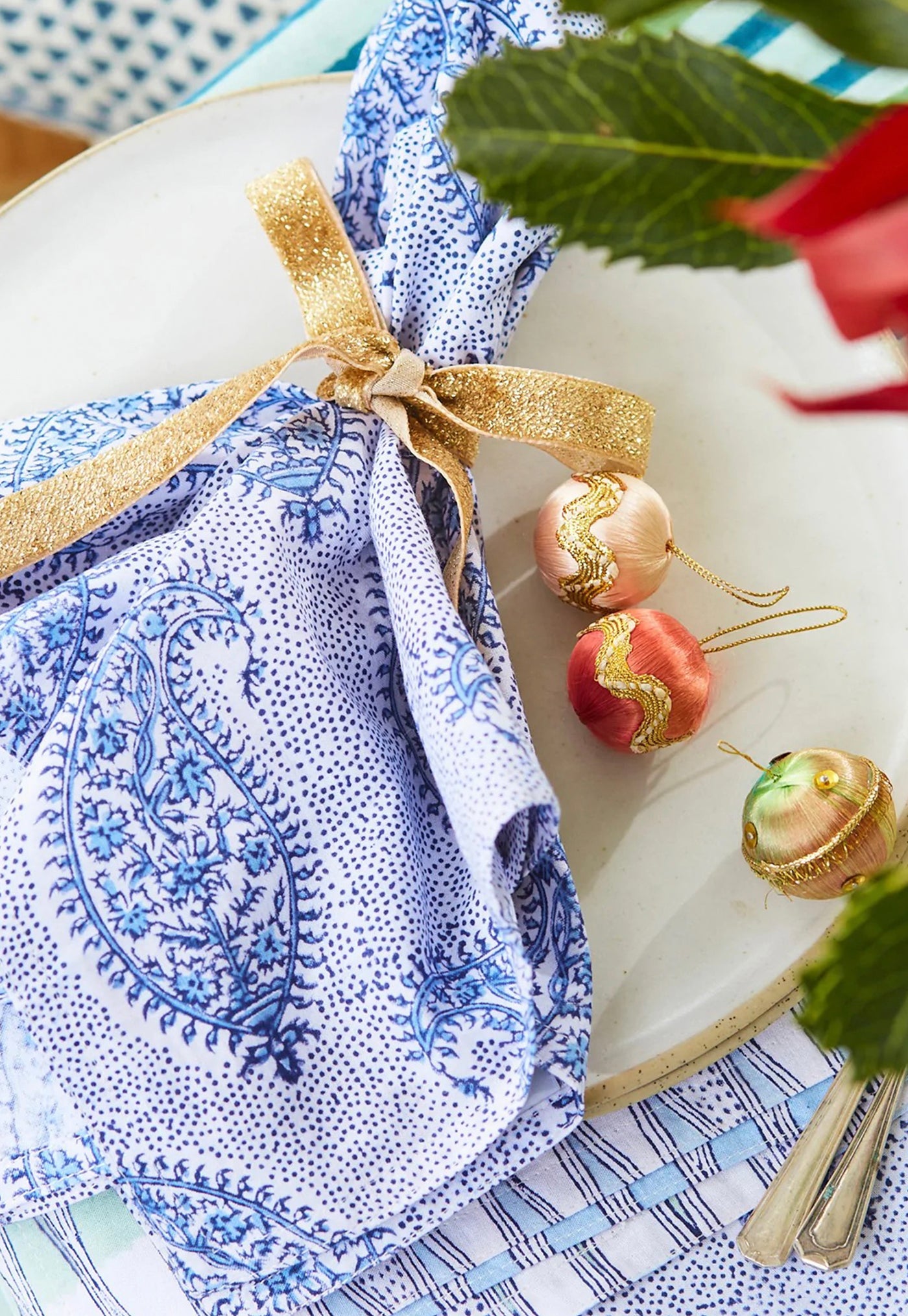 Paisley Azure Cotton Napkins (Set of 4) sold by Angel Divine