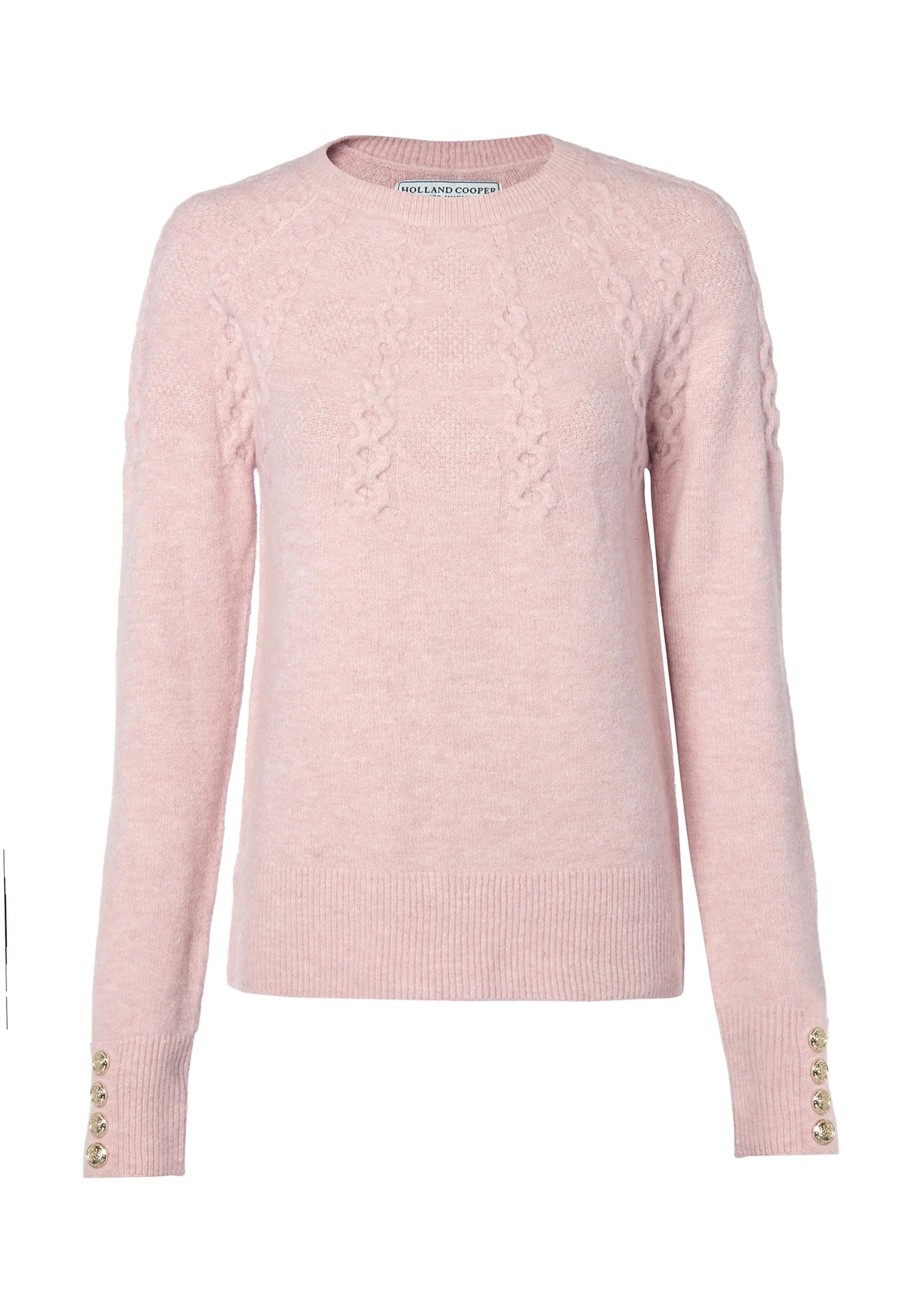 Astoria Half Cable Knit - Blush Pink sold by Angel Divine