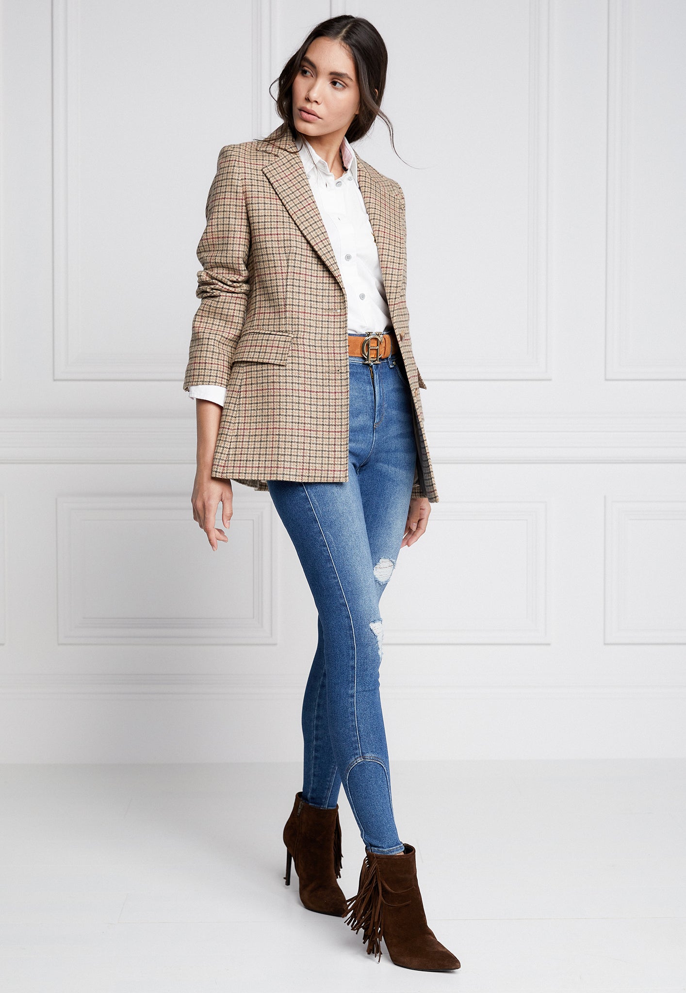 Single Breasted Blazer - Charlton Tweed sold by Angel Divine