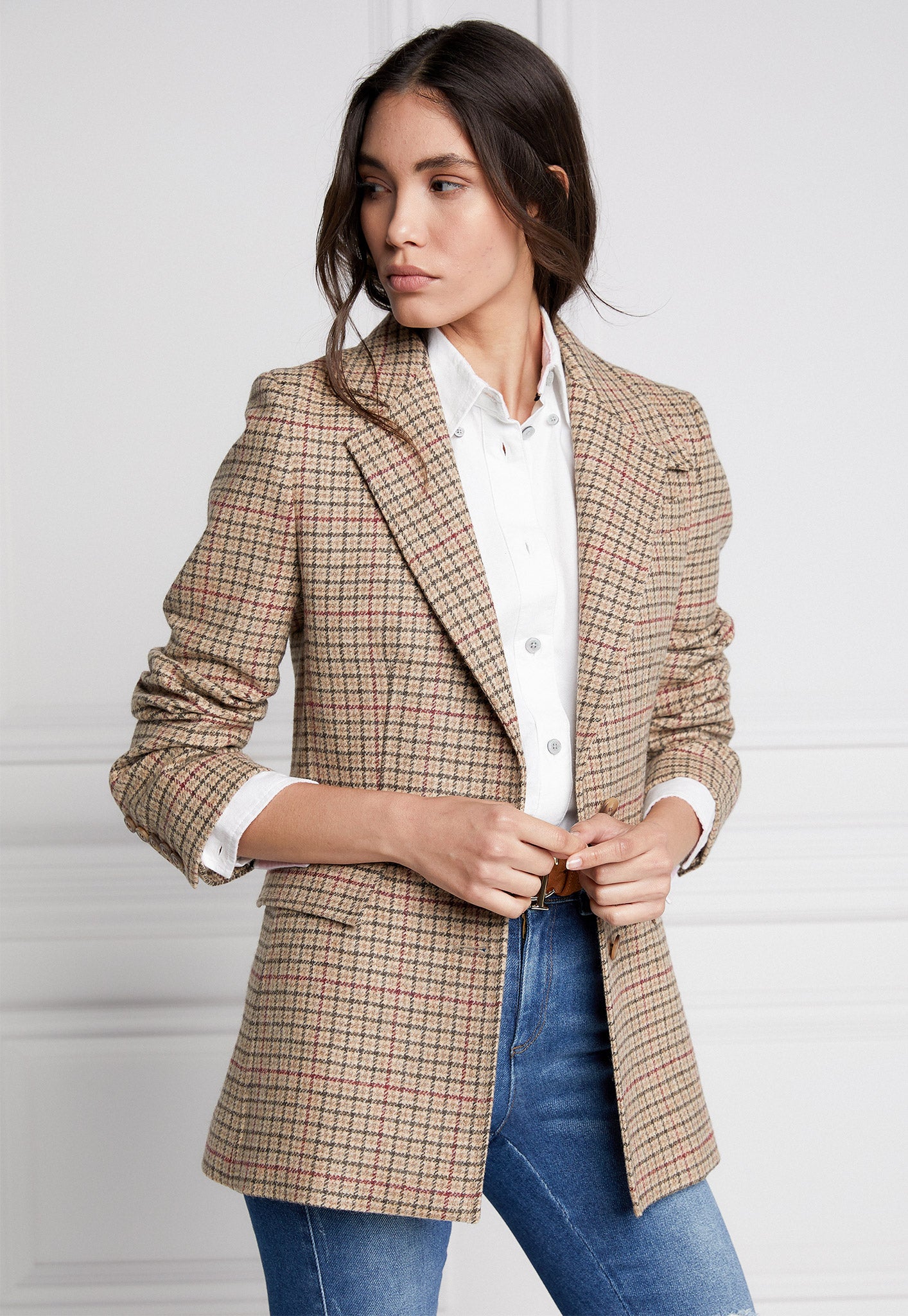 Single Breasted Blazer - Charlton Tweed sold by Angel Divine