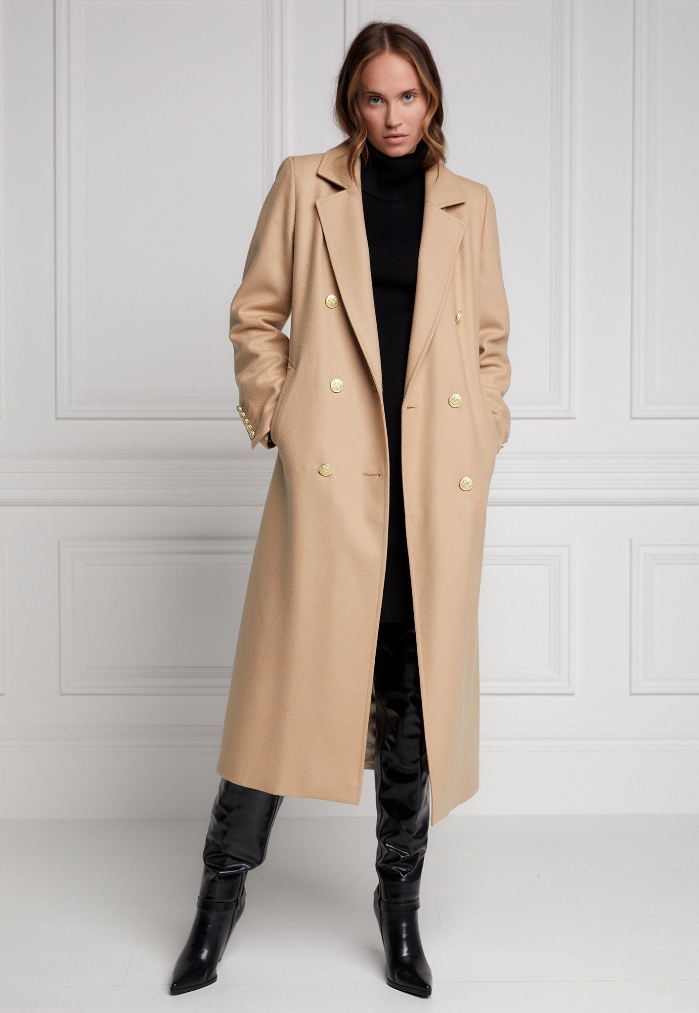 Double Breasted Coat - Camel sold by Angel Divine