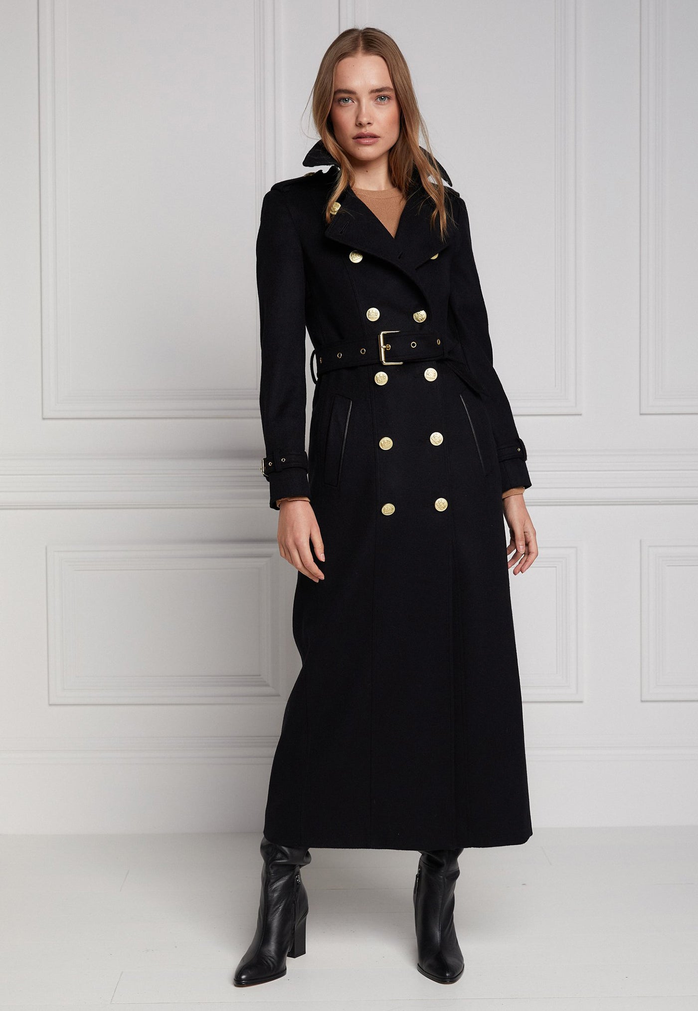Marlborough Trench Coat Full Length - Soft Black sold by Angel Divine