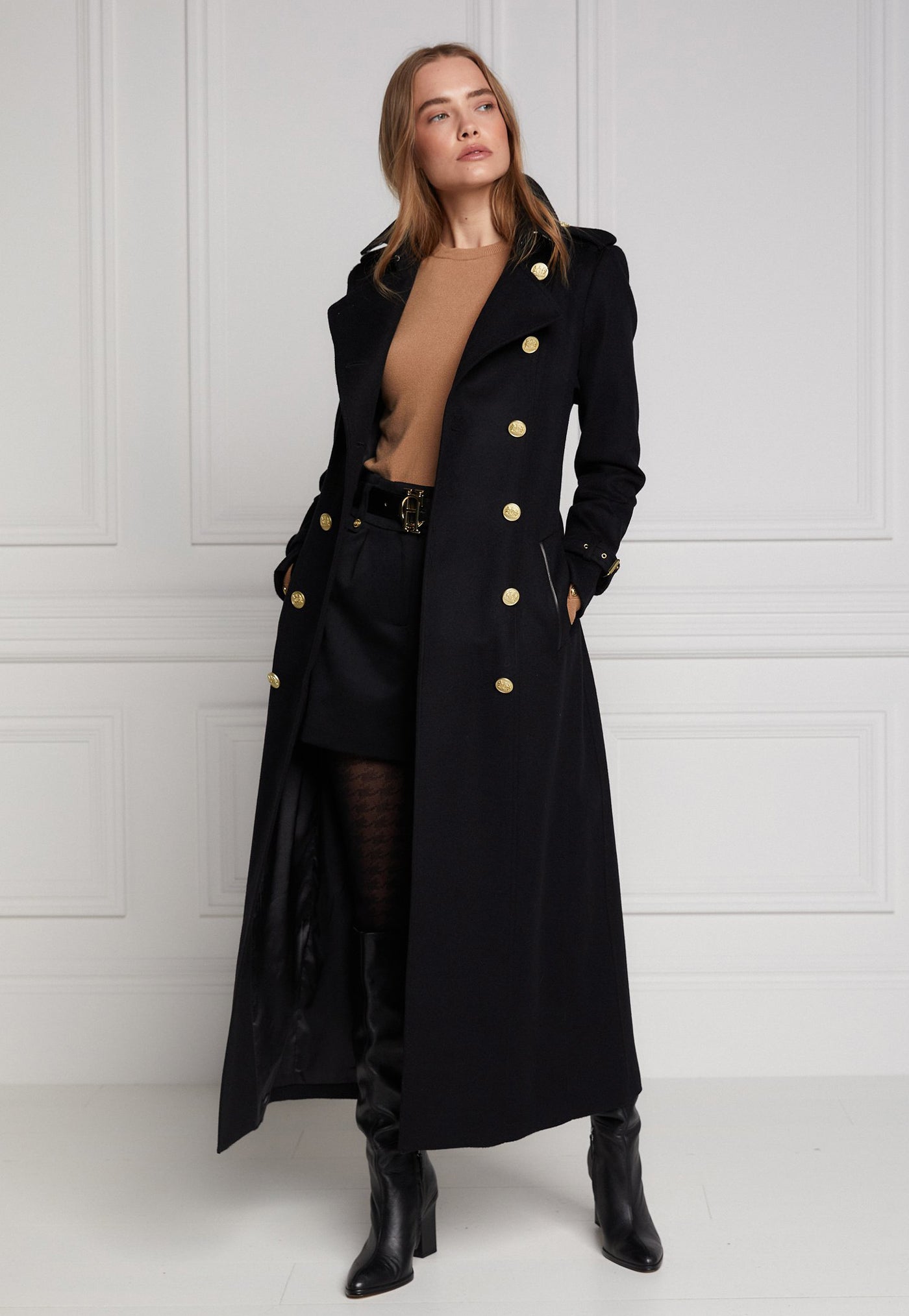 Marlborough Trench Coat Full Length - Soft Black sold by Angel Divine