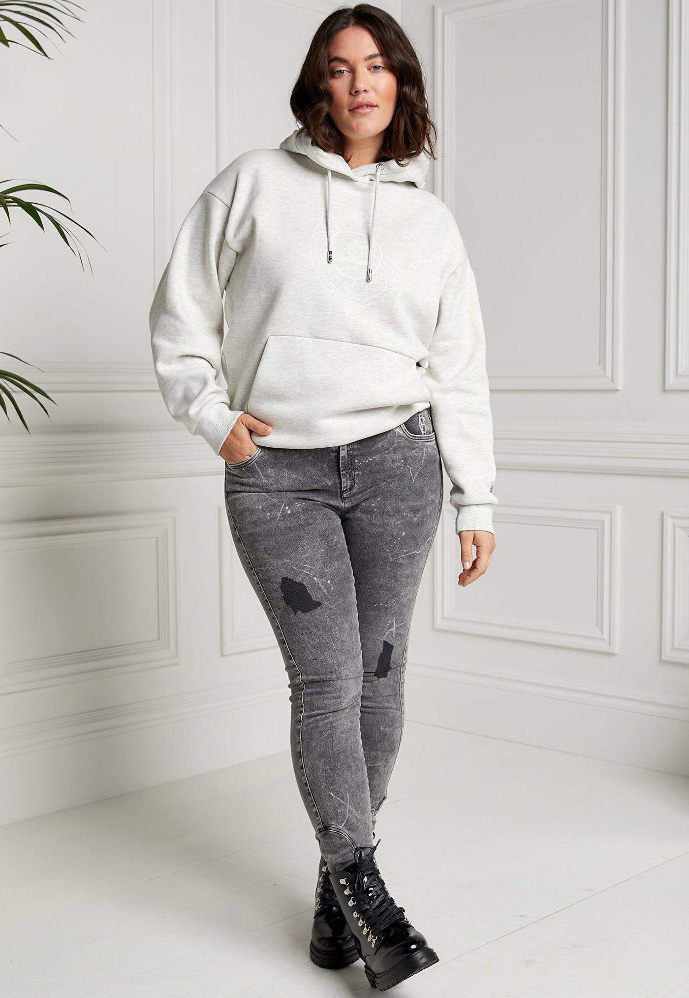 Jodhpur Jean - Distressed Ash Grey sold by Angel Divine