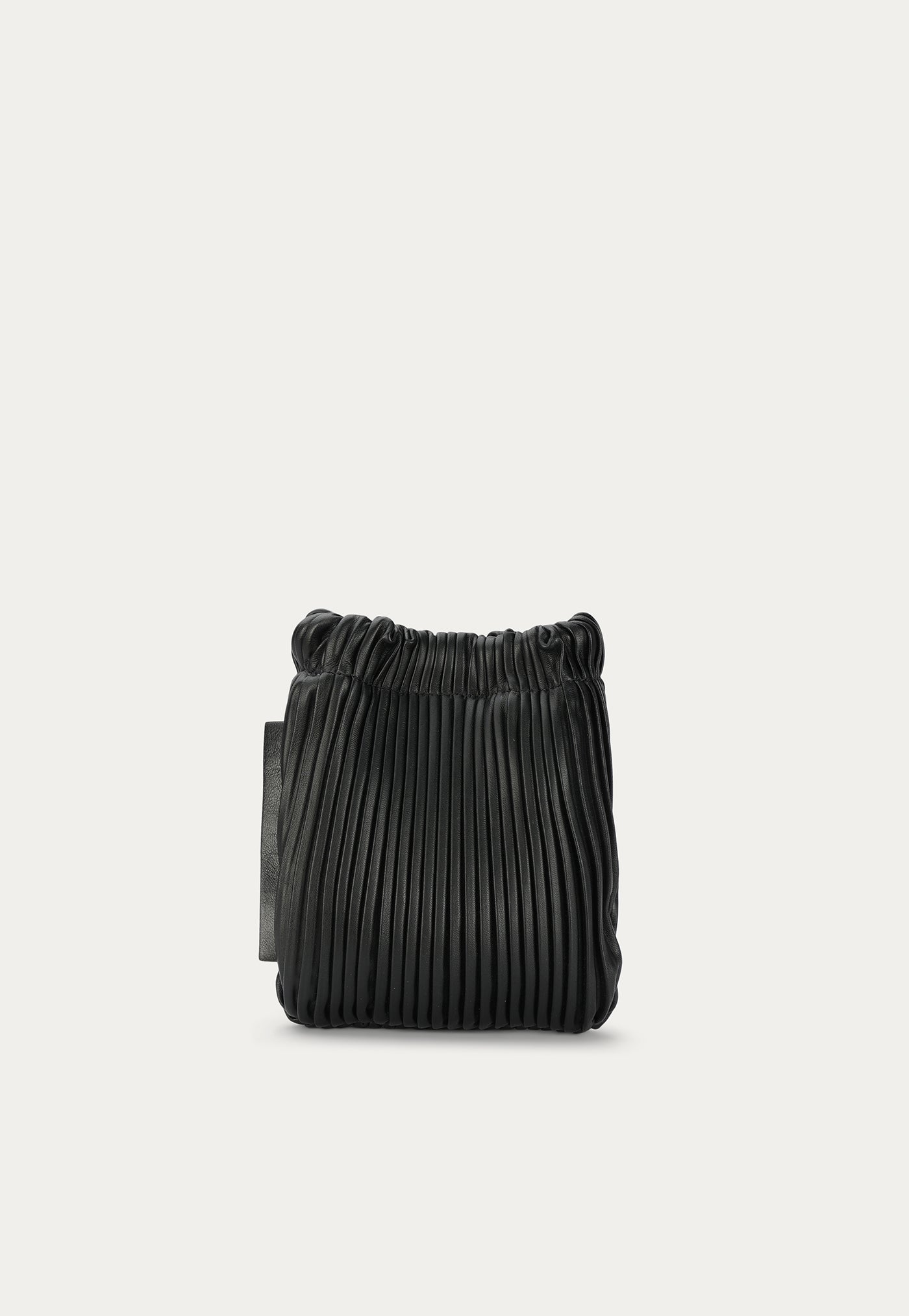 Mr Cinch Pouch - Black Pleated sold by Angel Divine