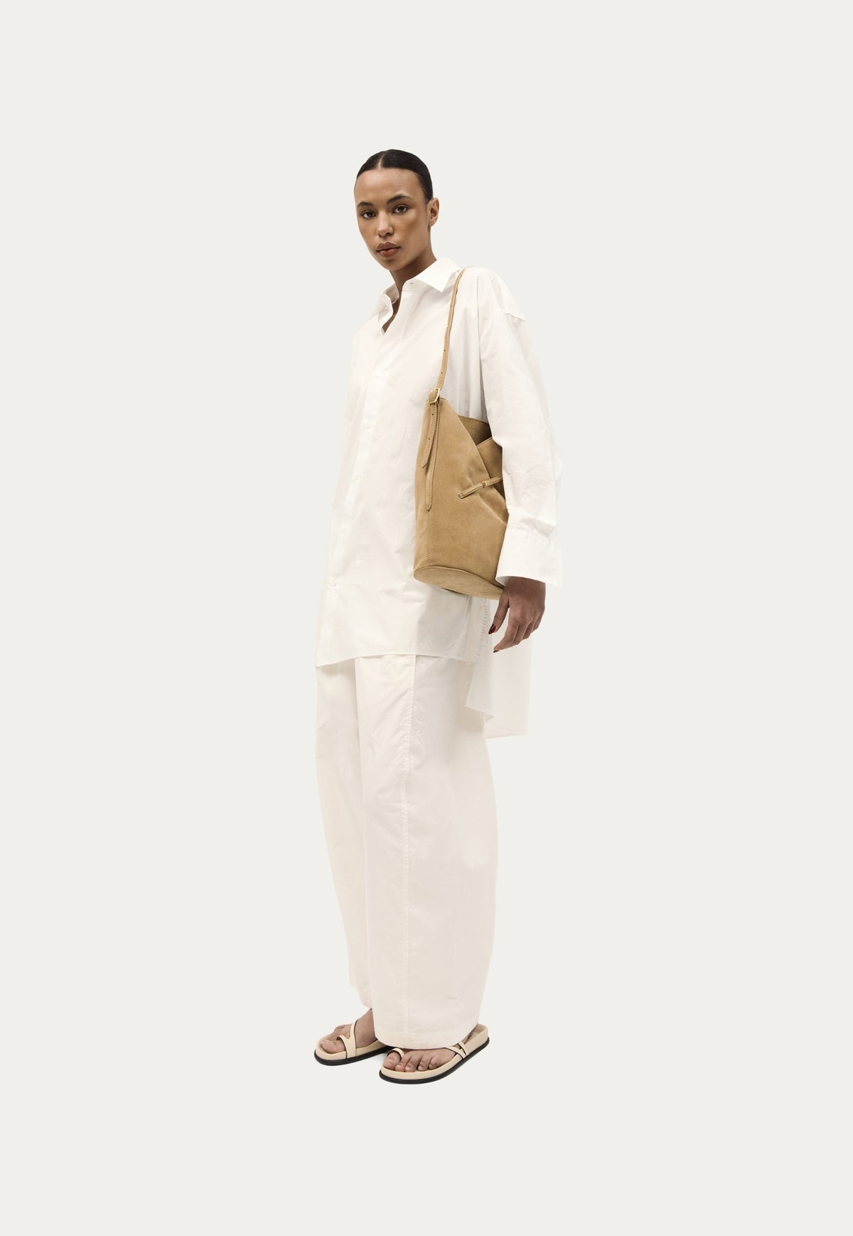 Clippity Tote - Oat Suede