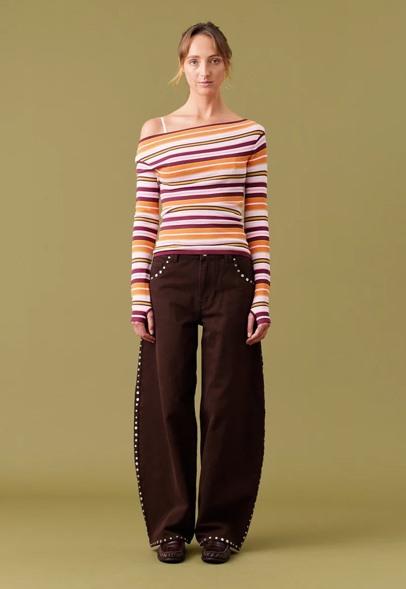 Emma Knit Long Sleeve - Berry Ripple Stripe