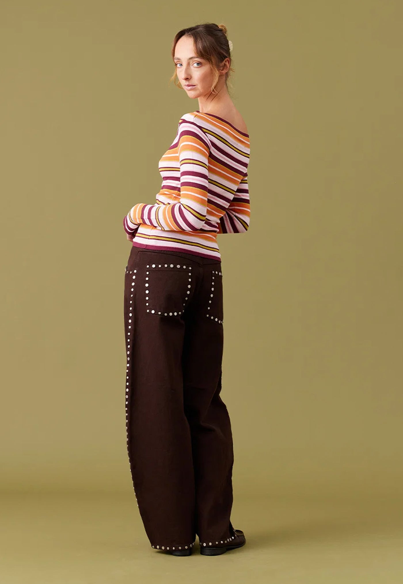 Emma Knit Long Sleeve - Berry Ripple Stripe