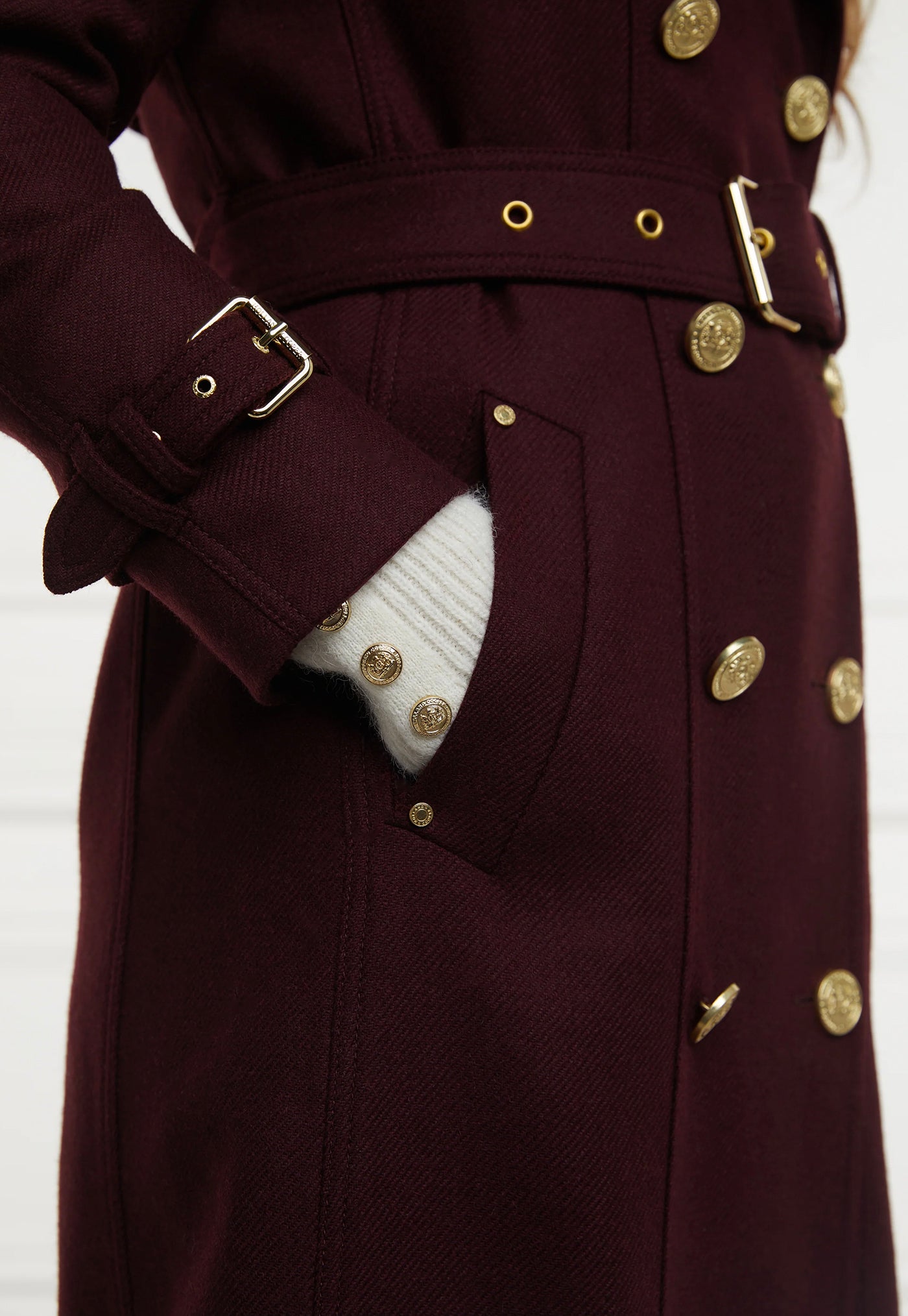Marlborough Trench Coat Full Length - Mulberry