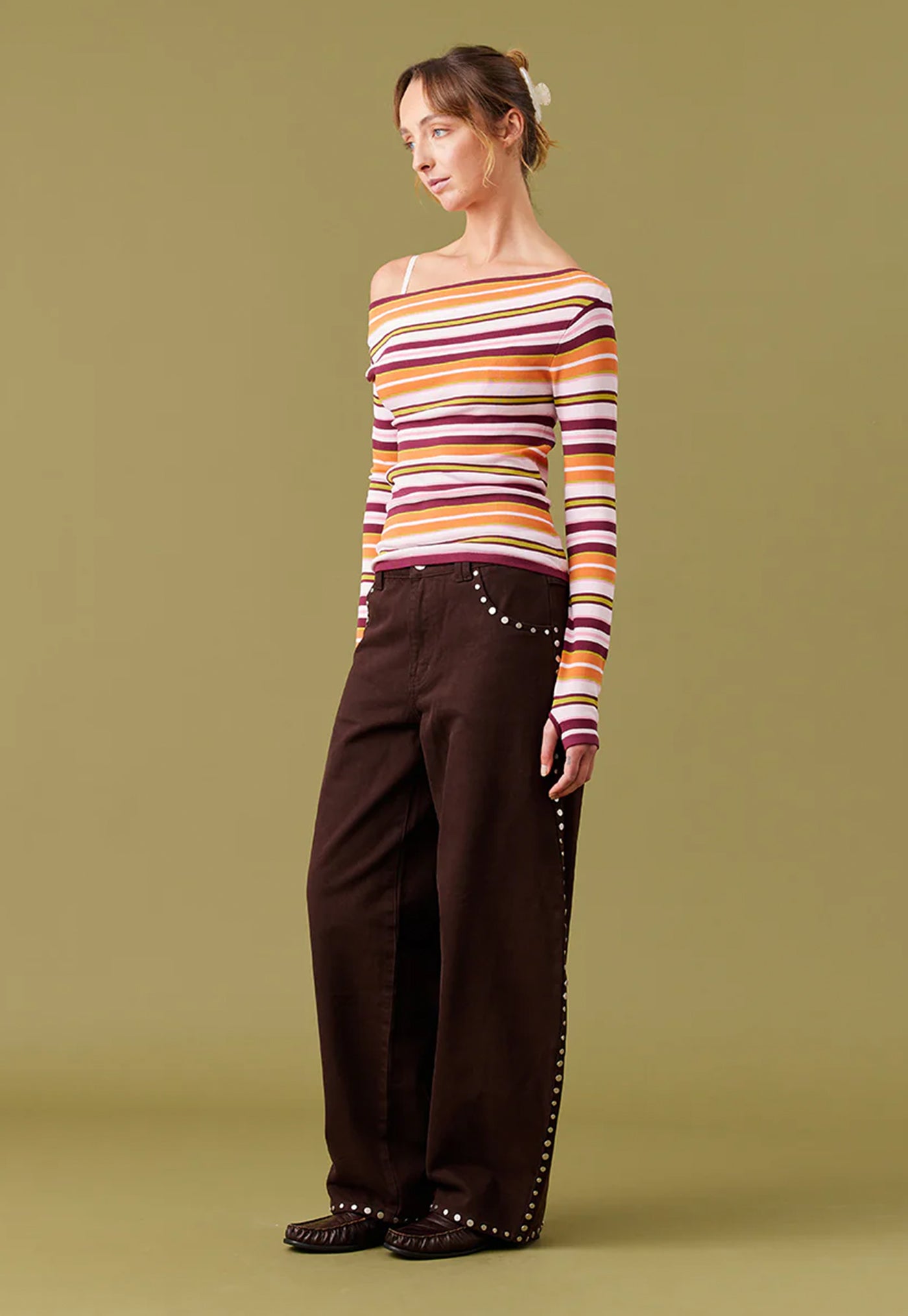 Emma Knit Long Sleeve - Berry Ripple Stripe