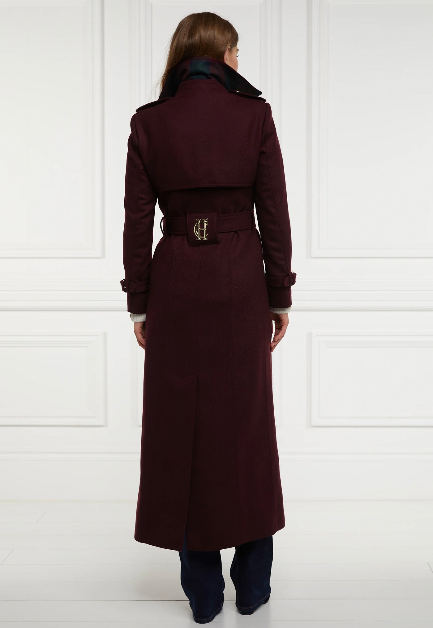 Marlborough Trench Coat Full Length - Mulberry