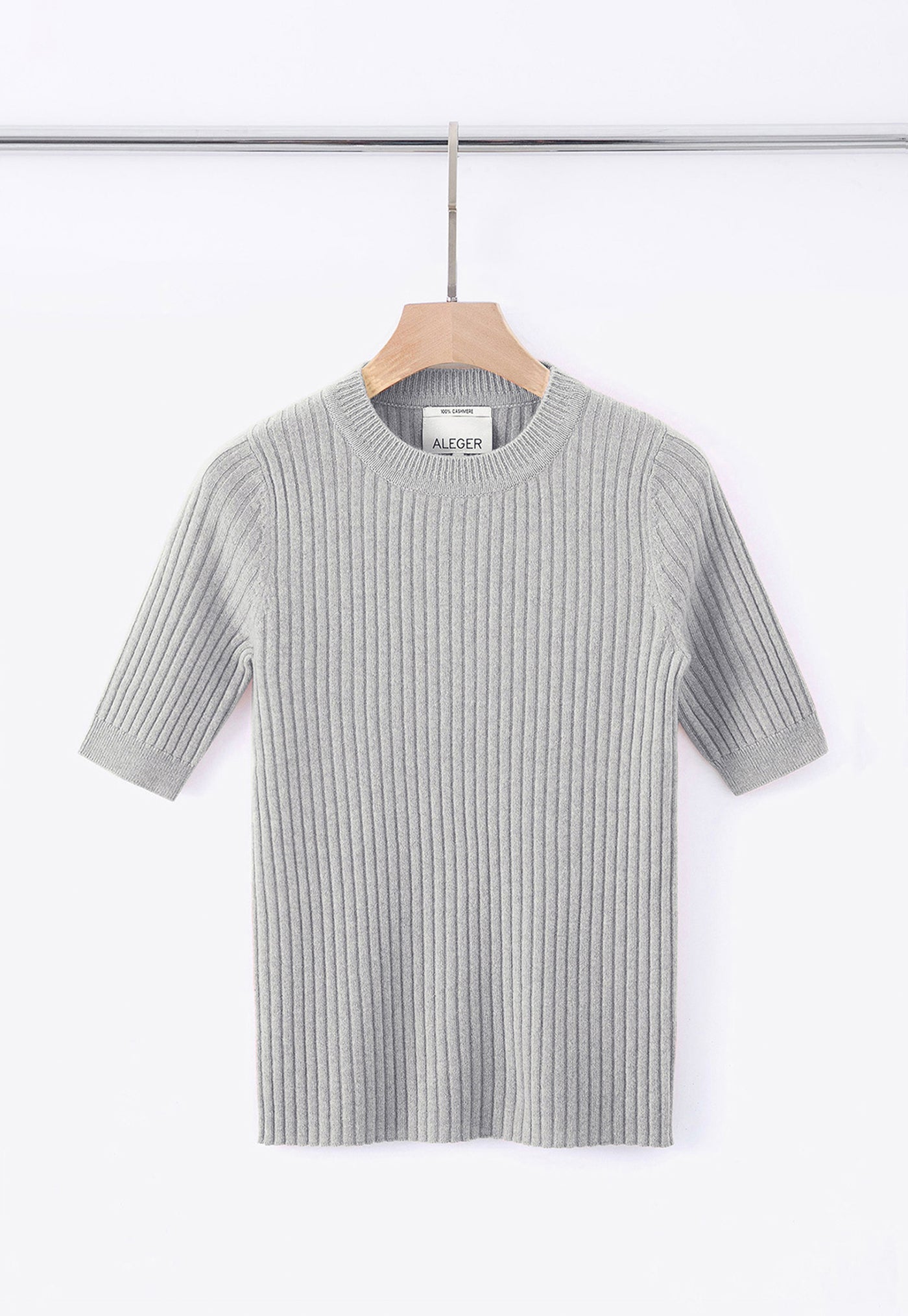 N.48 Cashmere Short Sleeve Tee - Polar Grey sold by Angel Divine