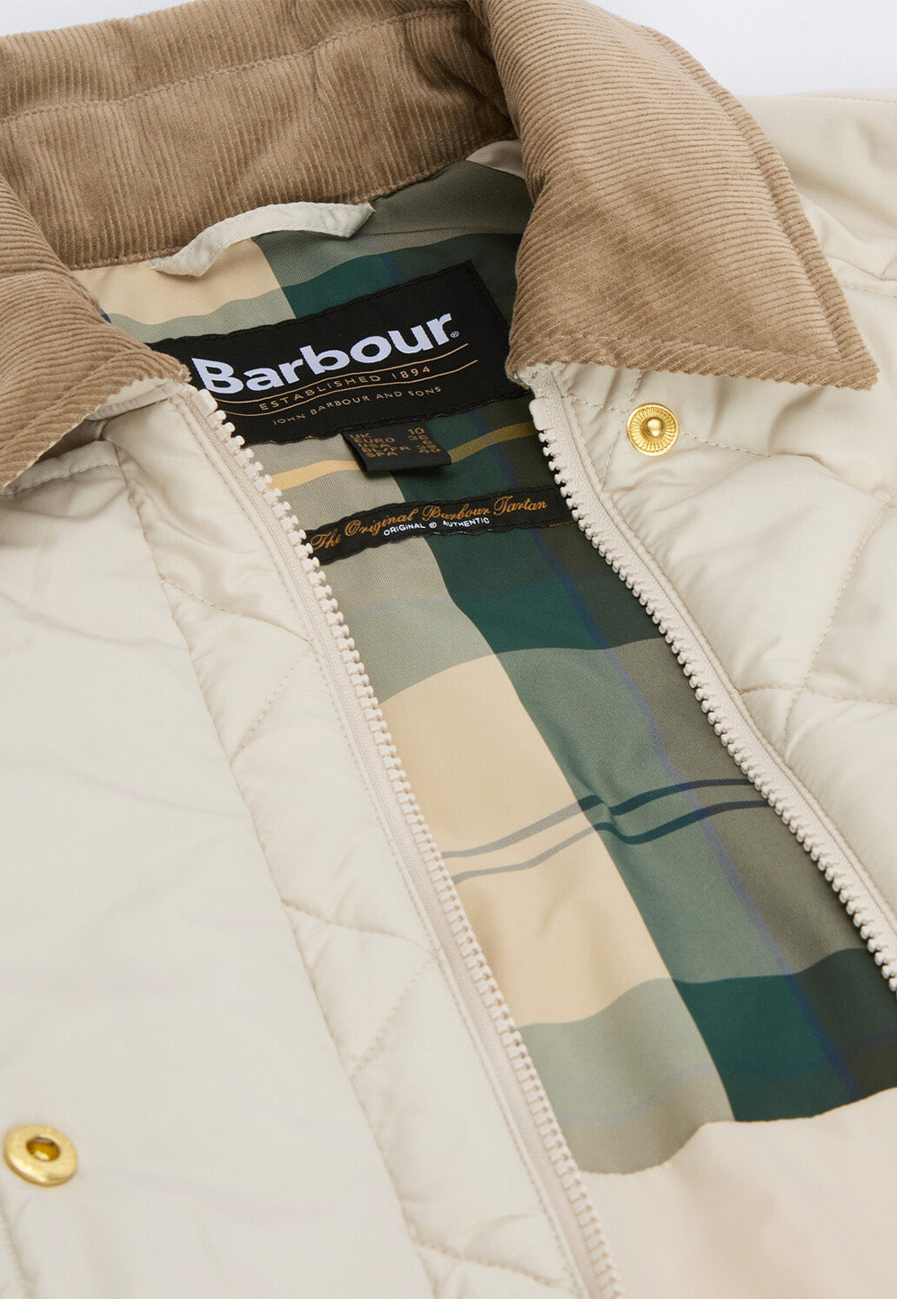 Aldburgh Quilted Jacket - Oatmeal/Ancient Tartan