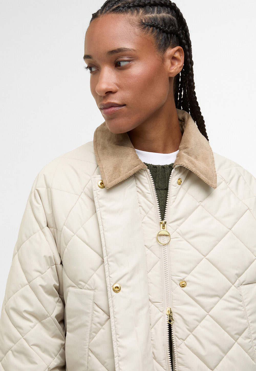 Aldburgh Quilted Jacket - Oatmeal/Ancient Tartan