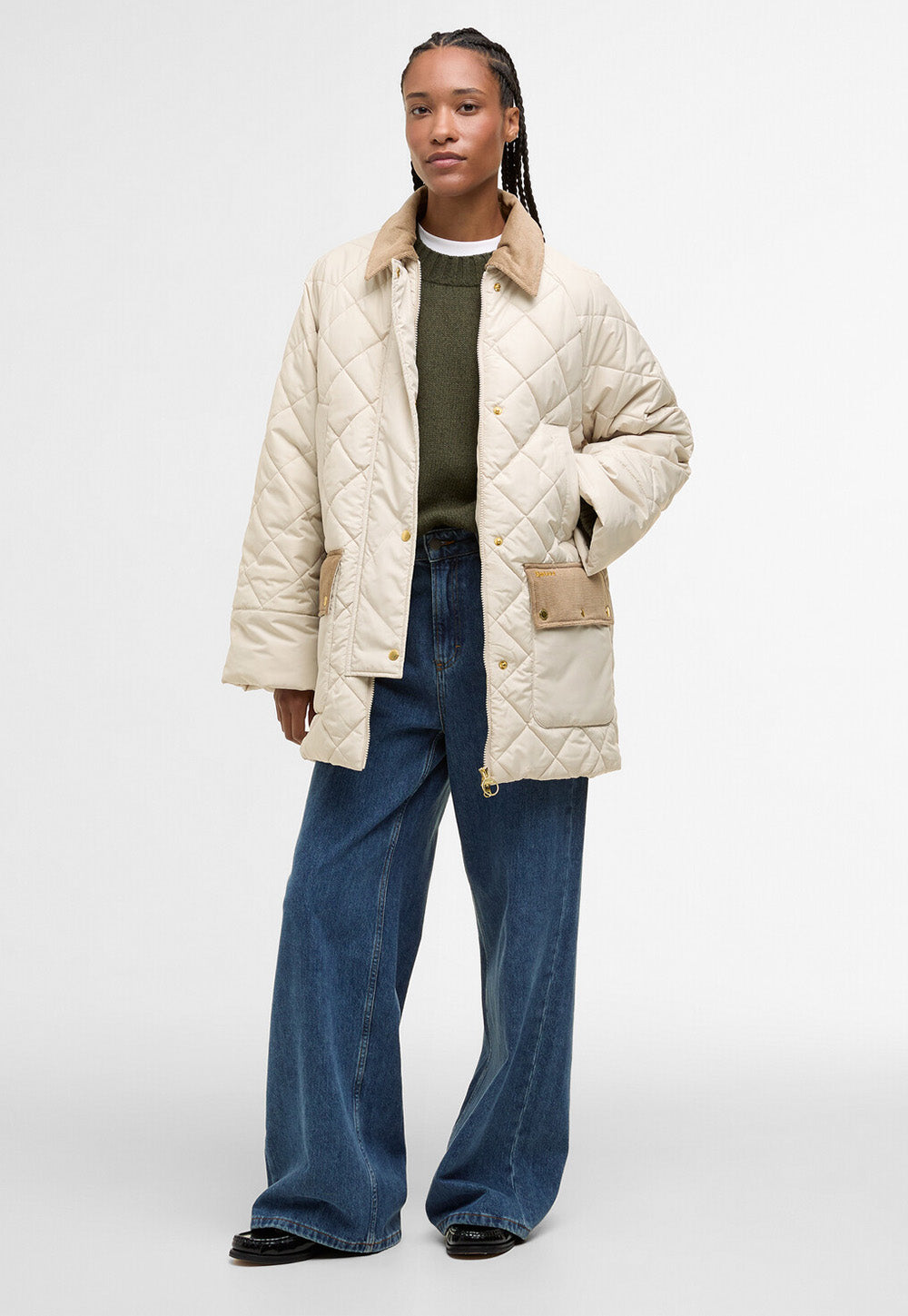 Aldburgh Quilted Jacket - Oatmeal/Ancient Tartan