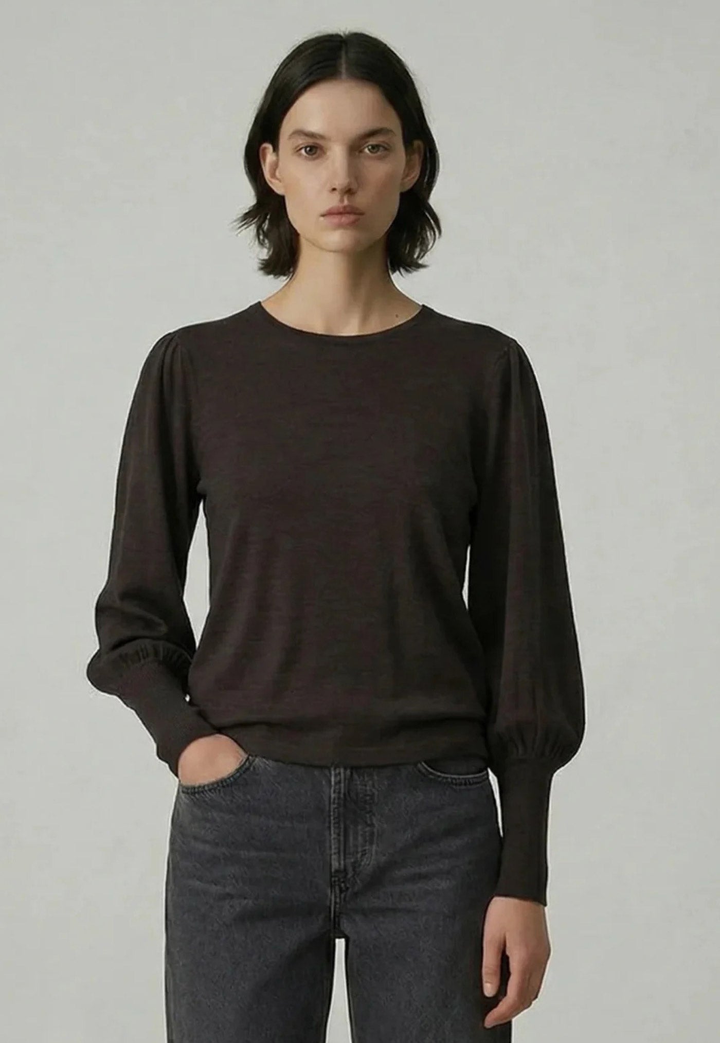 071 Always Bell Sleeve - Nut Berry