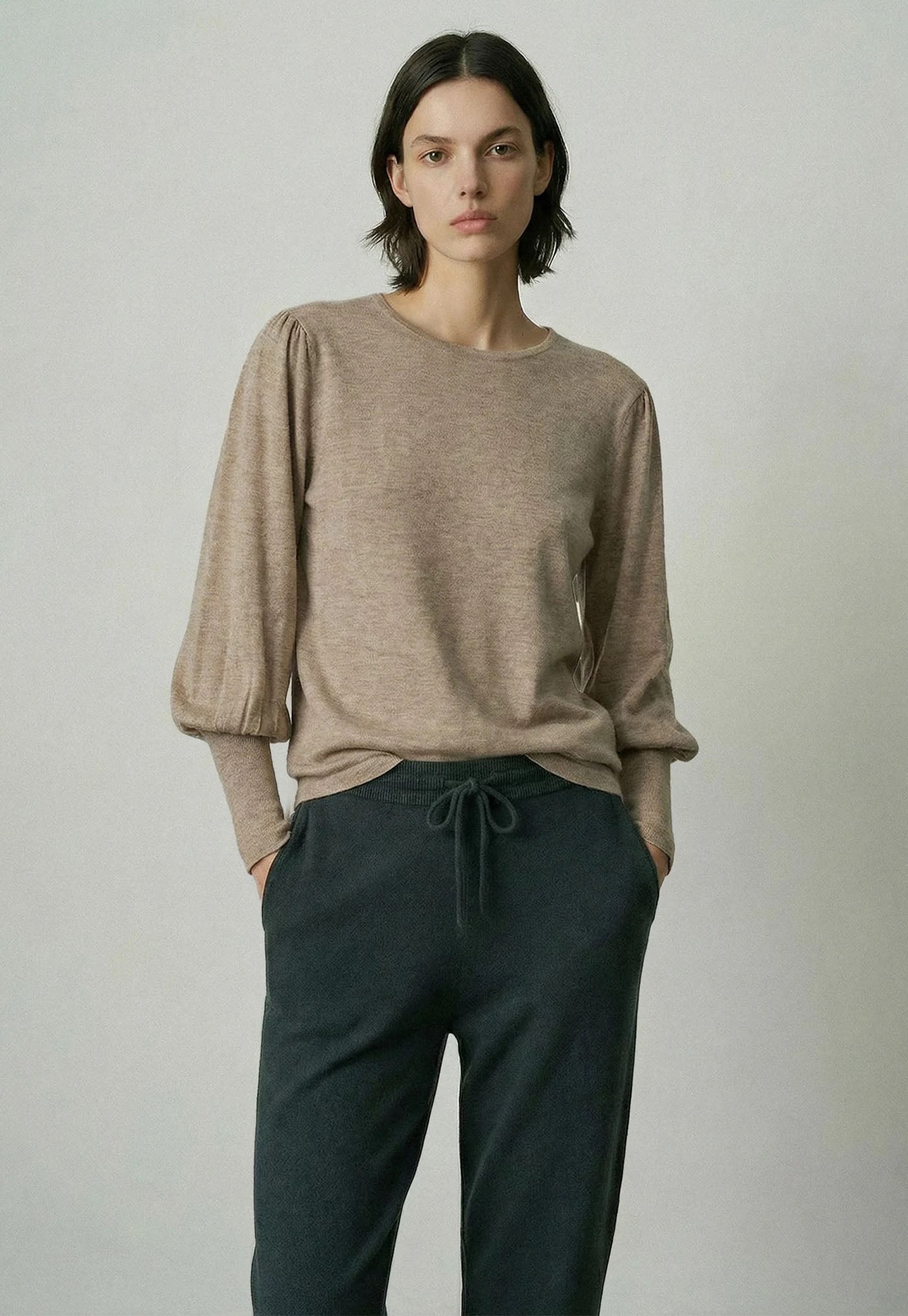 071 Always Bell Sleeve - Beige