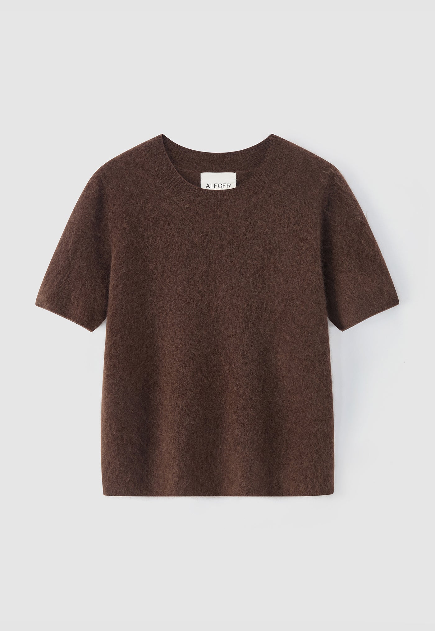 658 Brushed Shortsleeve Knit - Mink