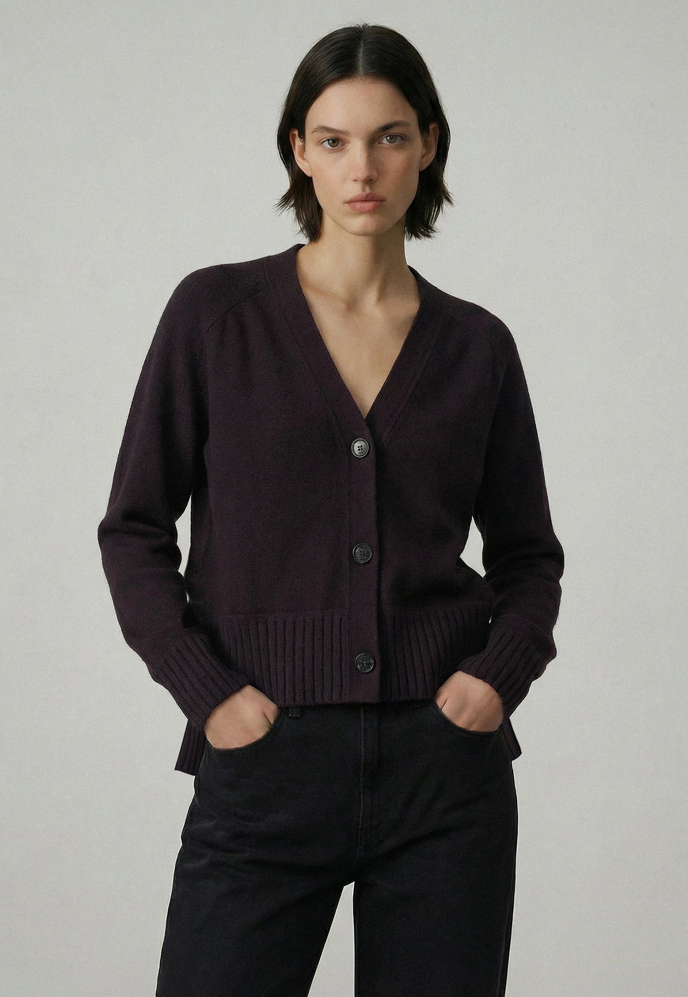 159 Most Favorite Cardi - Eggplant