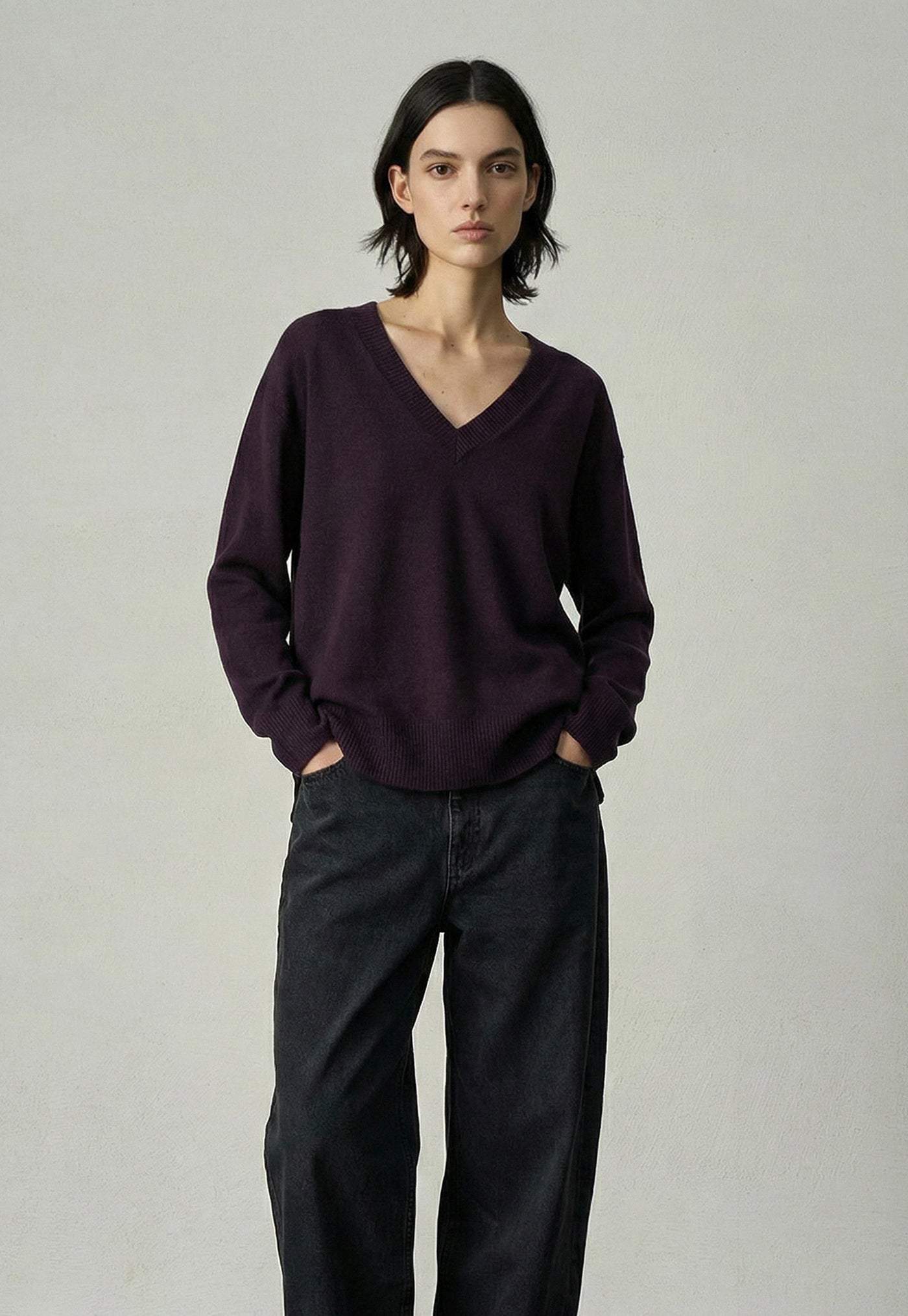 494 Cashmere Gorgeous V - Merlot