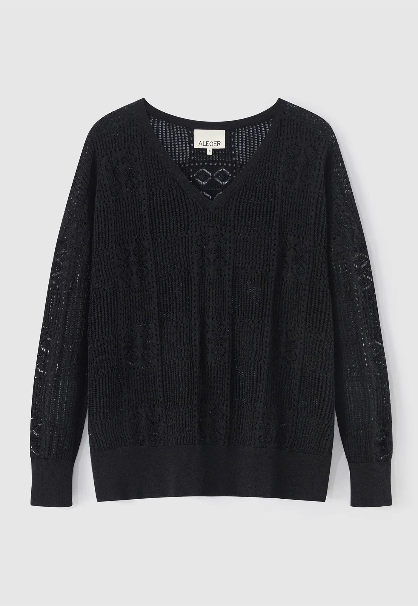 397 Guipure Sweater - Black Star