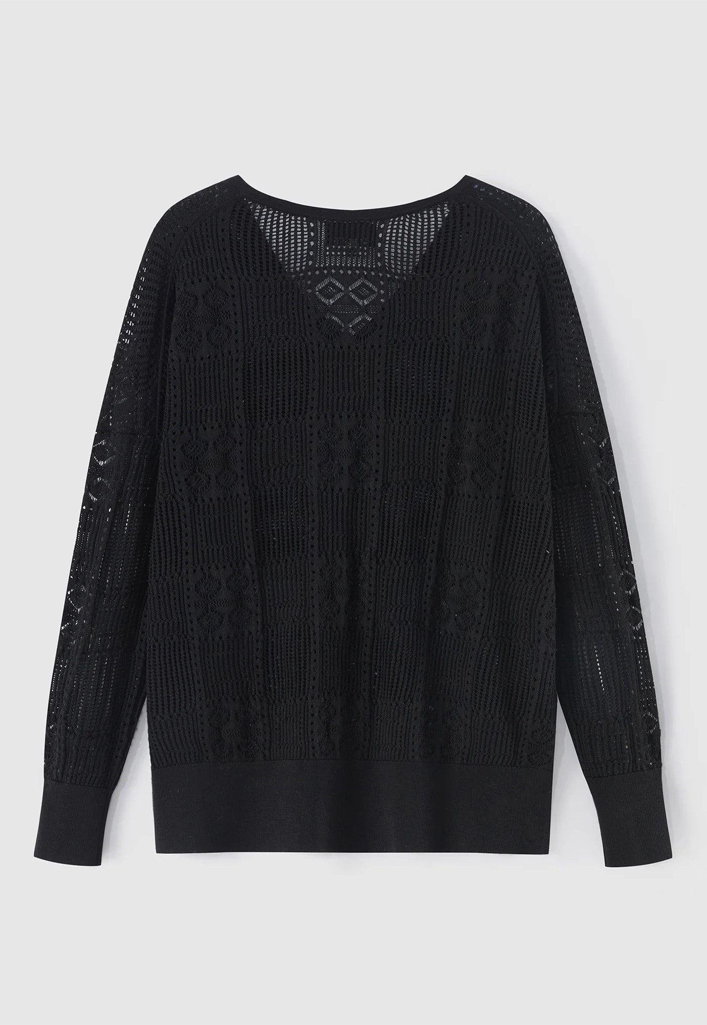 397 Guipure Sweater - Black Star