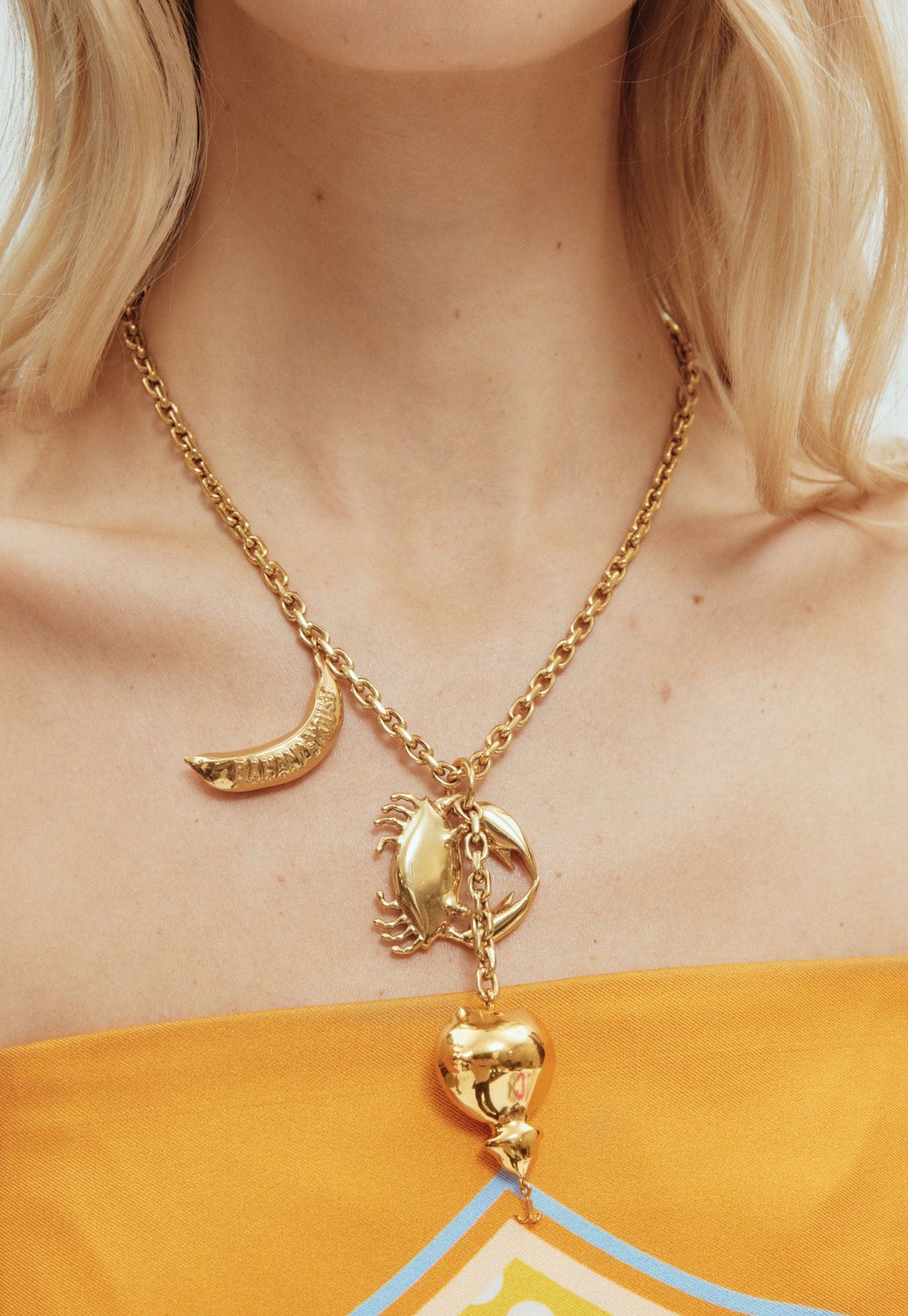 Banana House Charm Necklace - Gold sold by Angel Divine