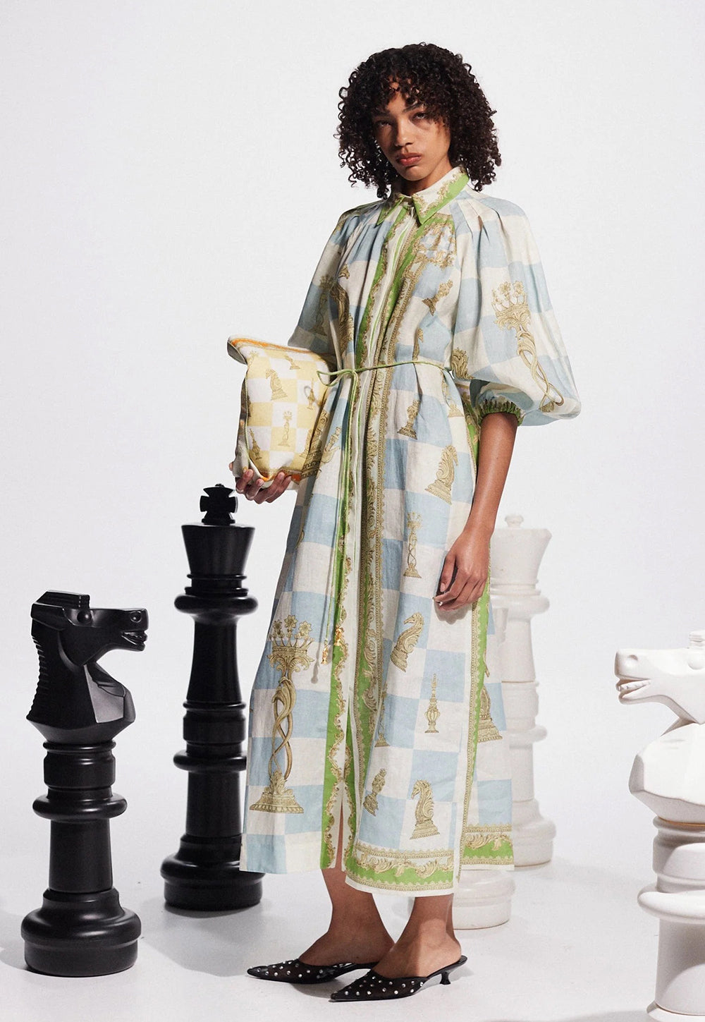 Checkmate Linen Shirtdress - Multi sold by Angel Divine