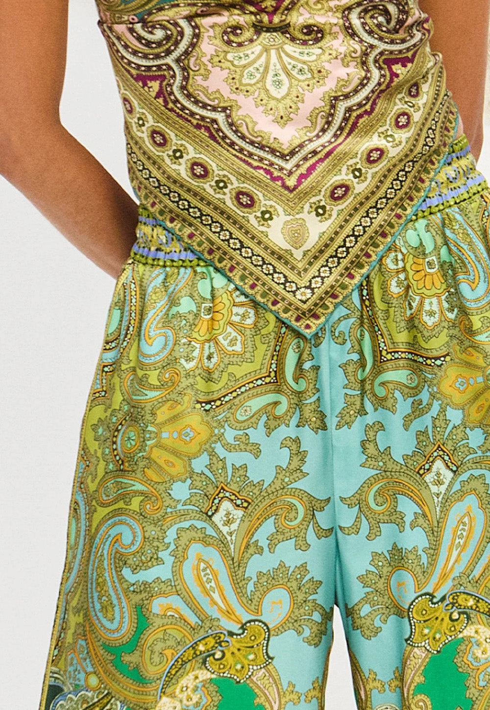 Clemenza Silk Pant - Multi