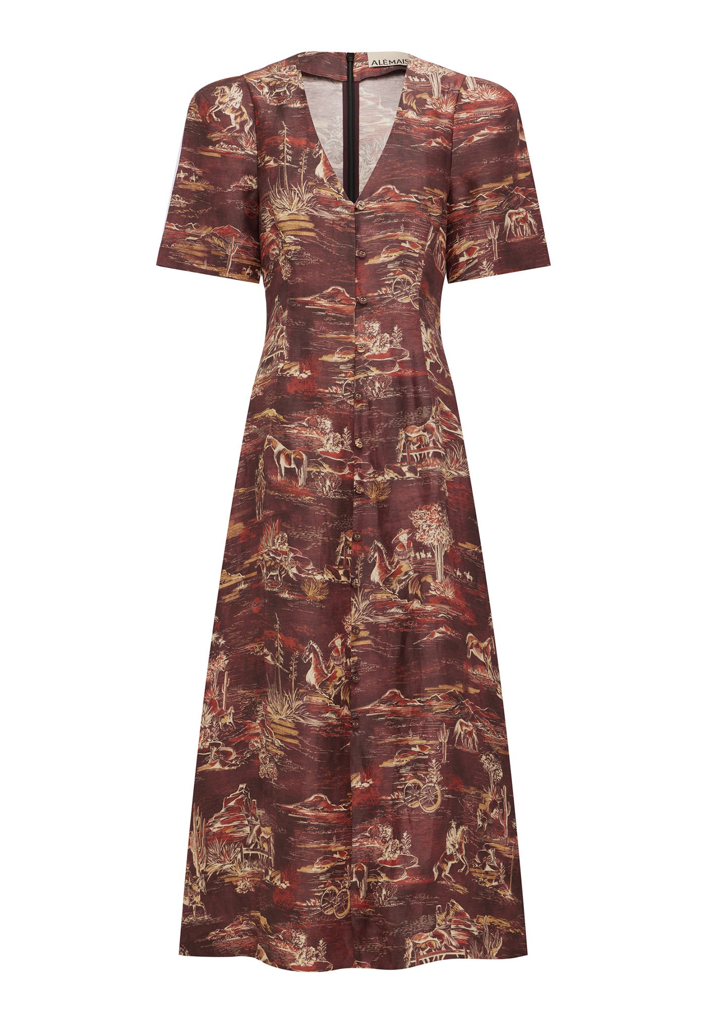 Ezra Midi Dress - Chocolate