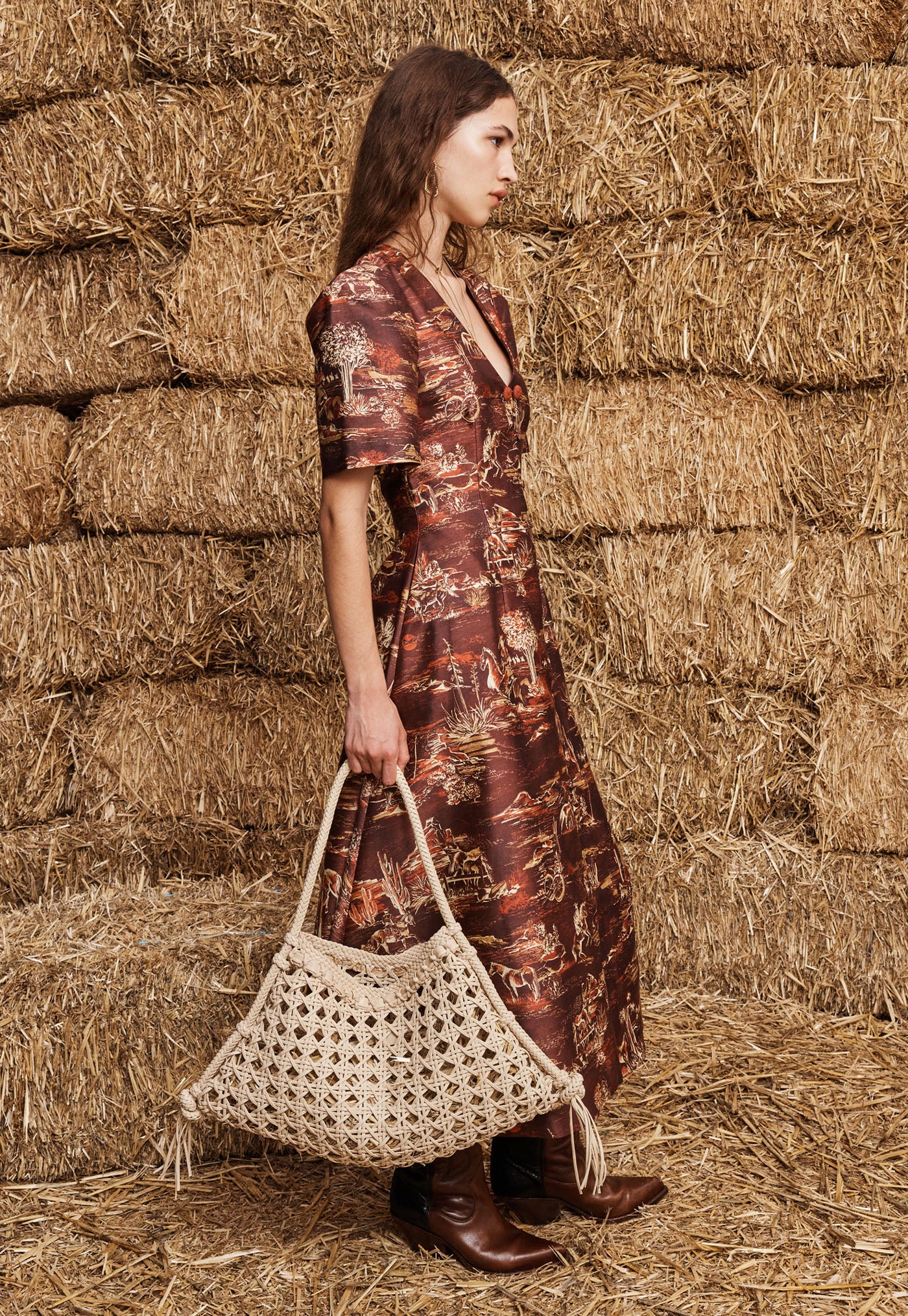 Ezra Midi Dress - Chocolate