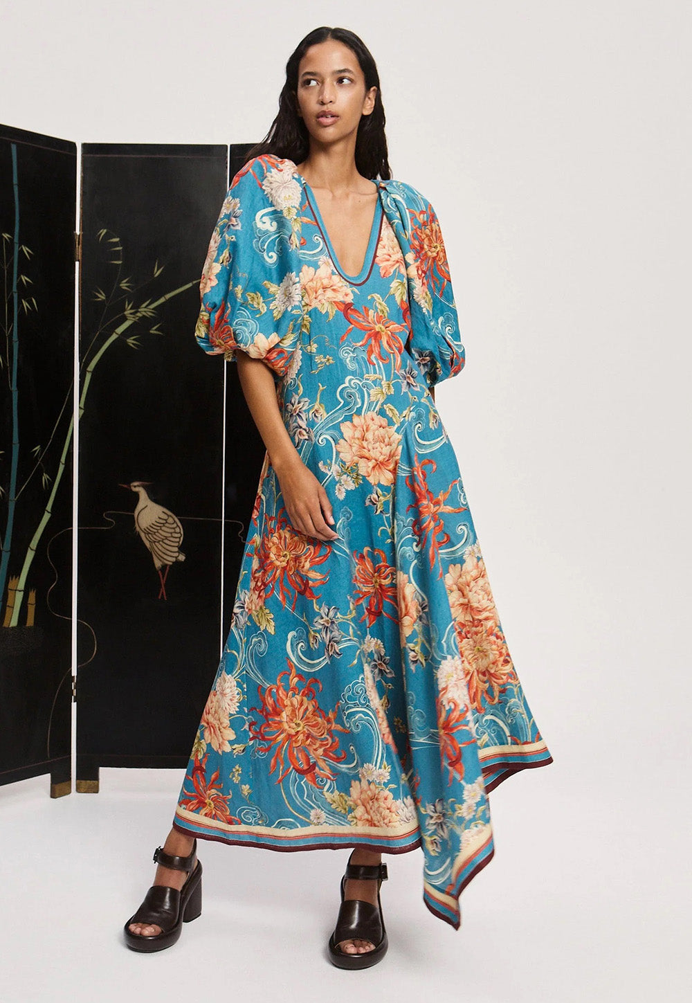Fletcher Midi Dress - Blue