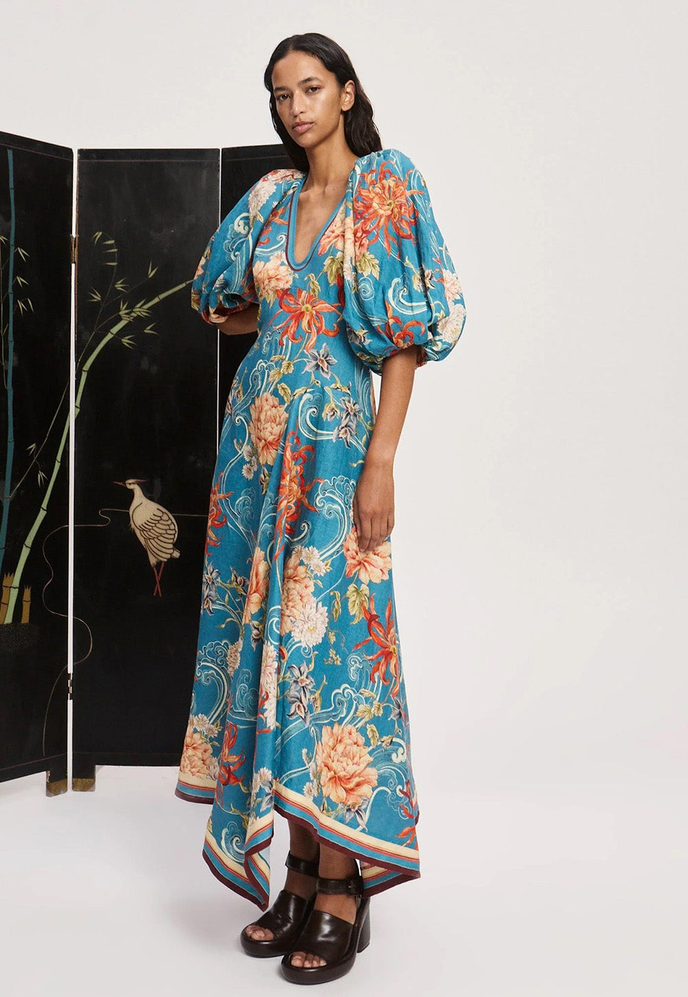 Fletcher Midi Dress - Blue