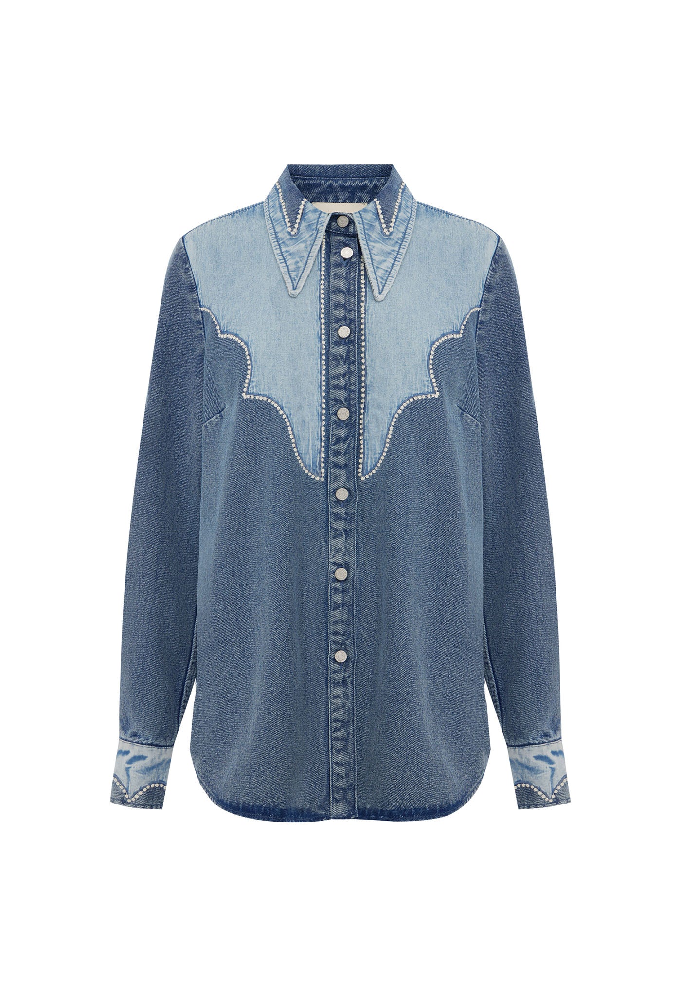 Jesse Denim Applique Shirt - Blue