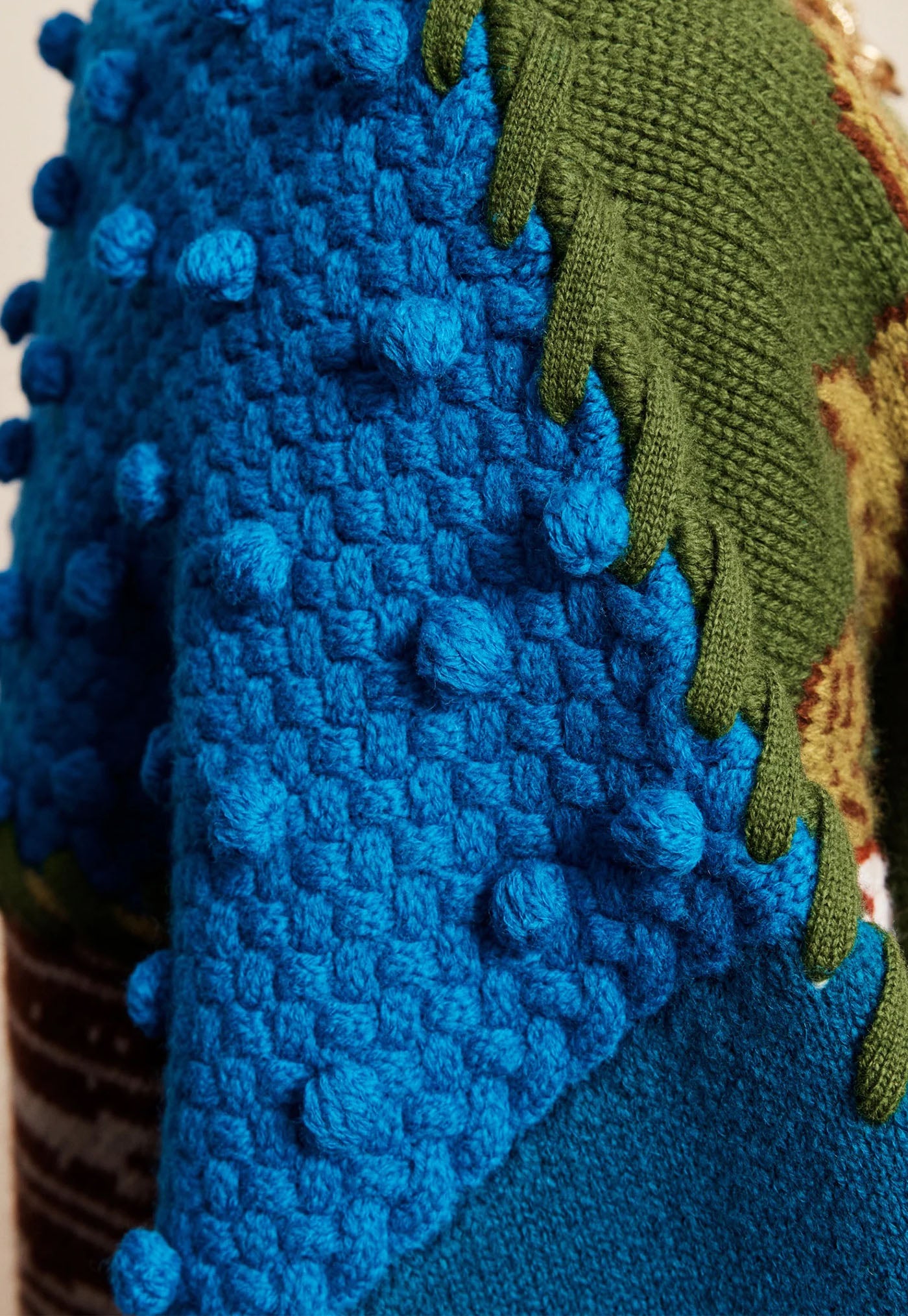 Lasso Patchwork Knit Cardigan - Multi