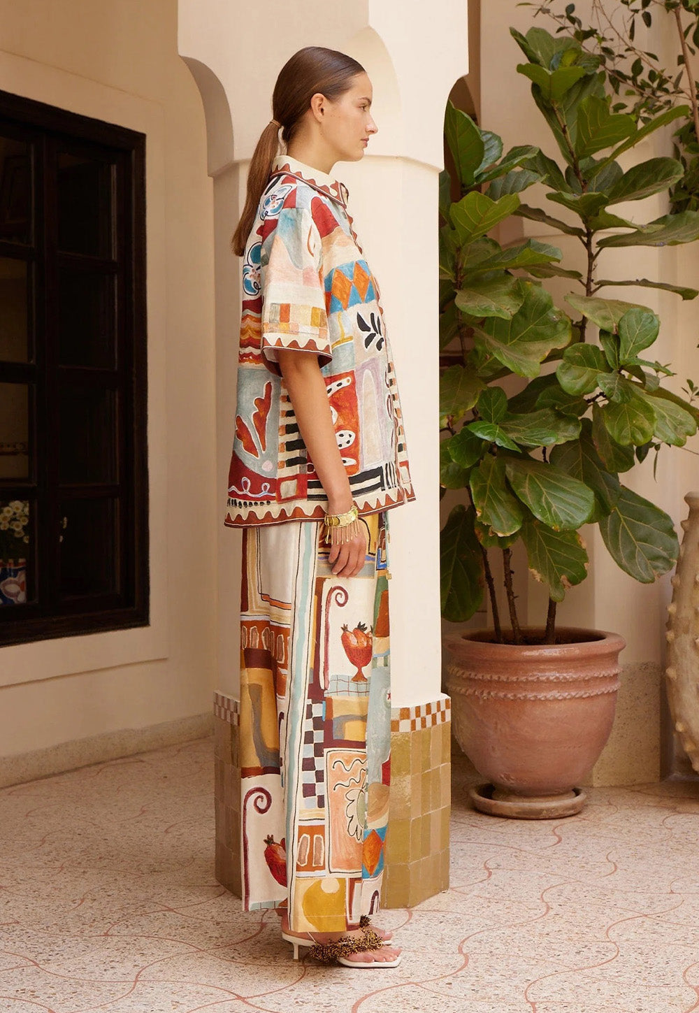 Michelle Silk Pant - Multi