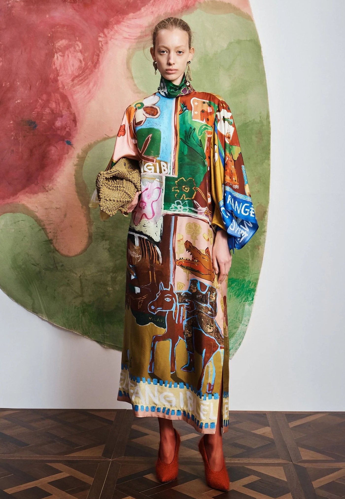 Mlak Silk Midi Dress