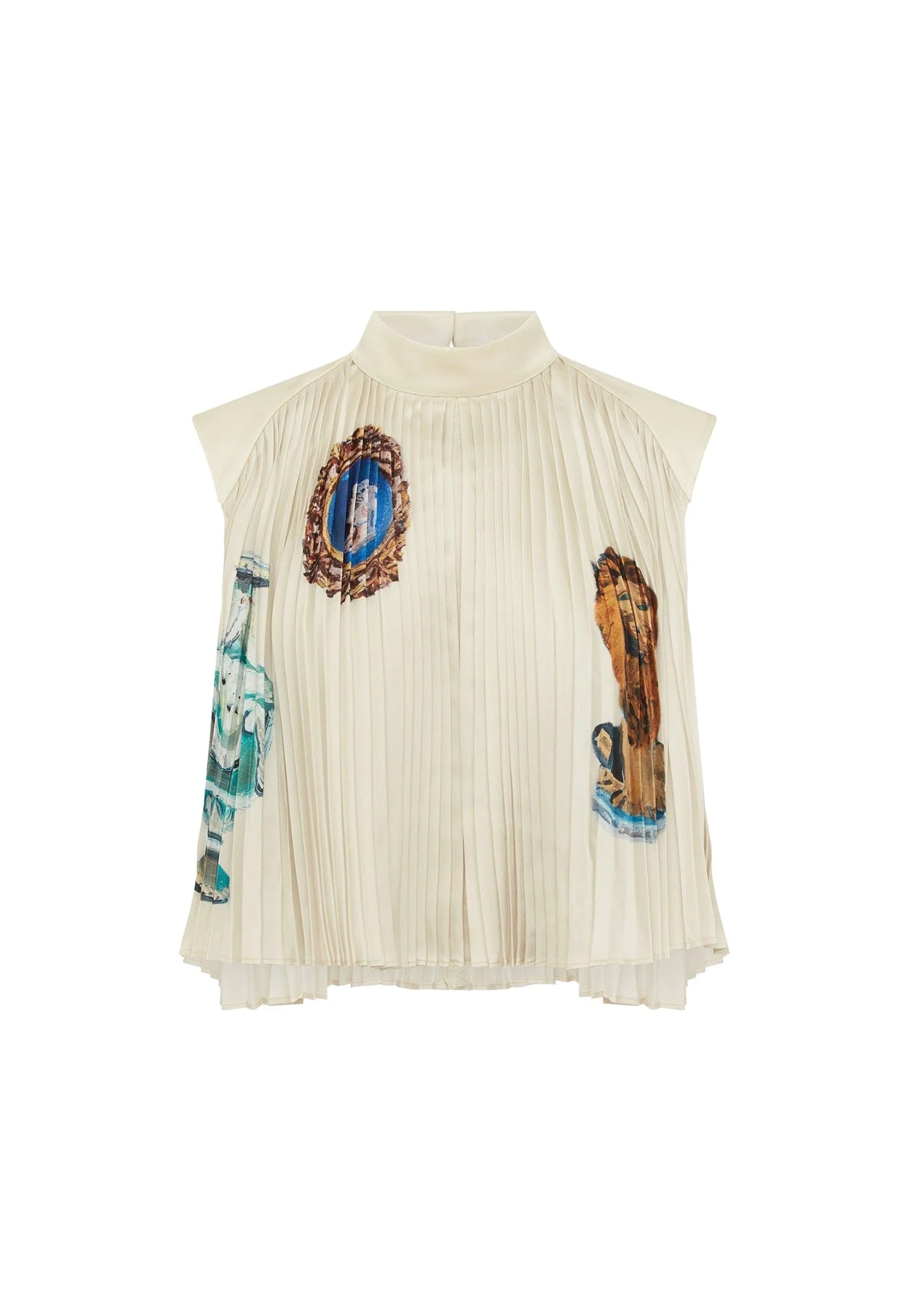Orazio Pleated Top - Cream