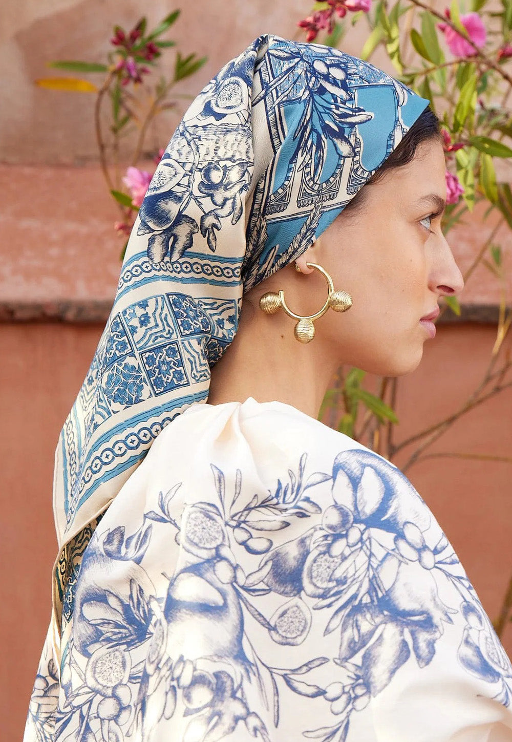 Villa Romantica Silk Scarf - Print