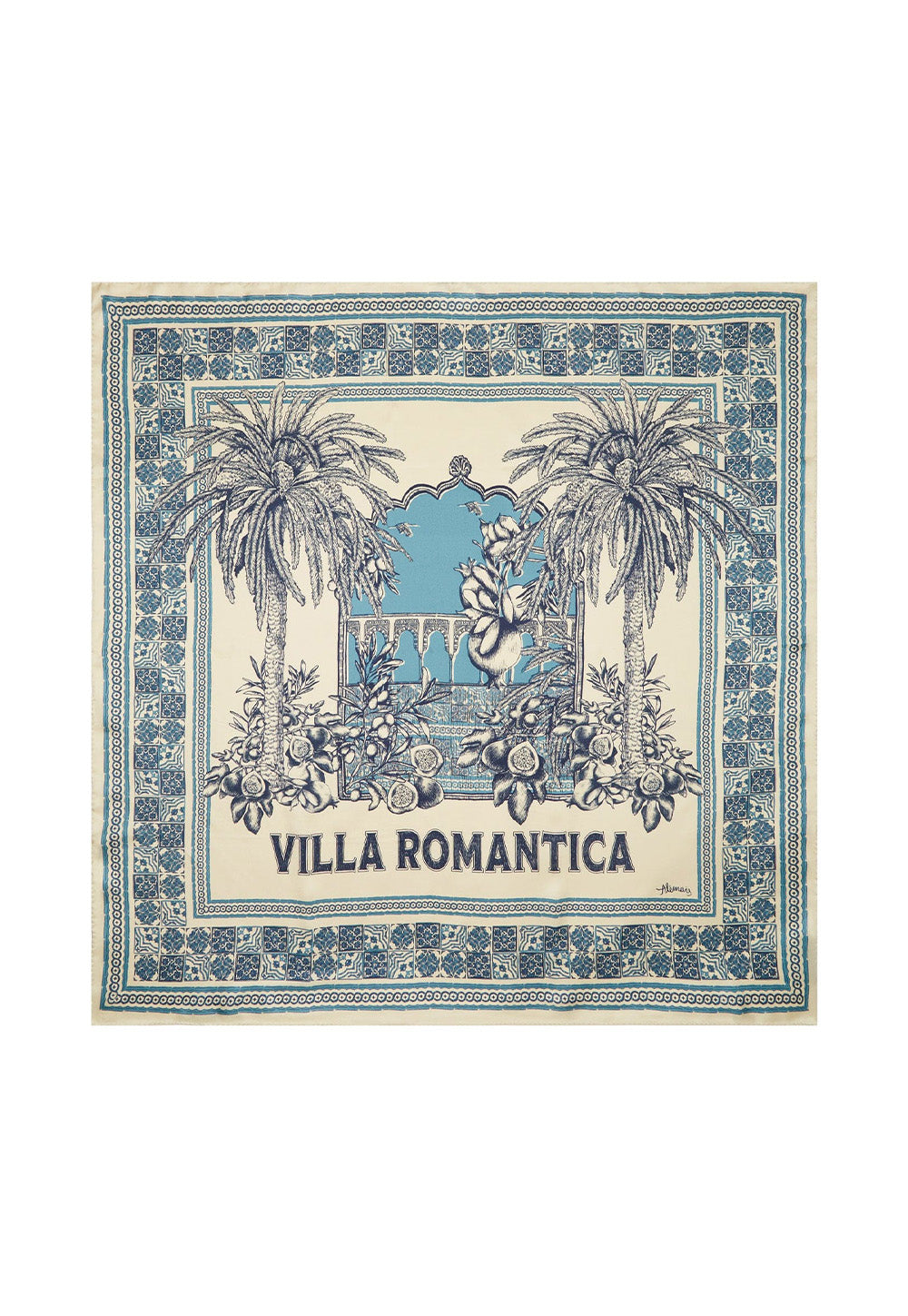 Villa Romantica Silk Scarf - Print