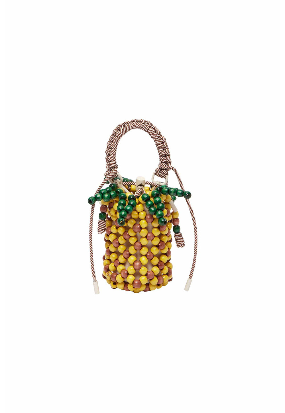 Wood Bead Pineapple Mini Bag - Multi